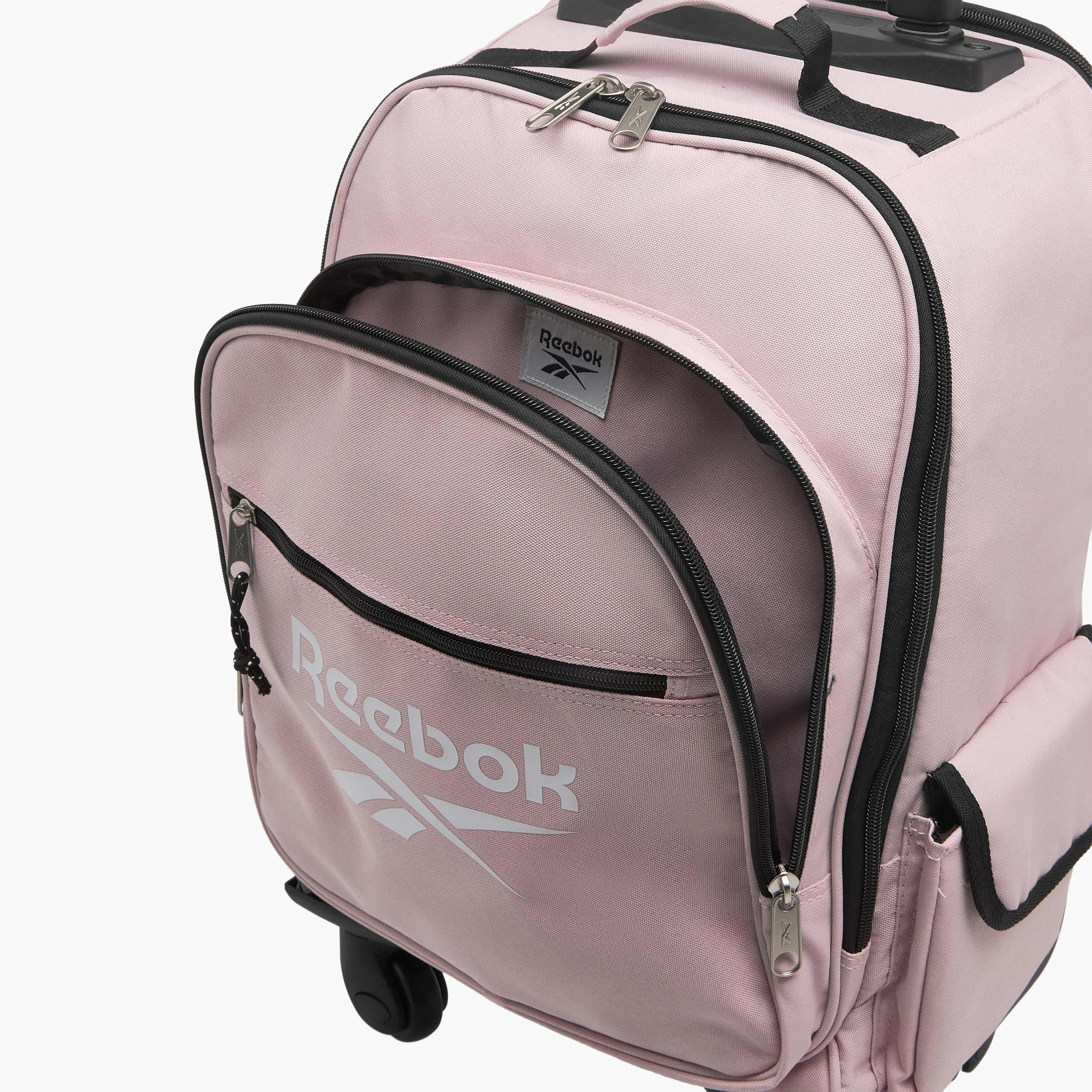 Reebok Logo Print Softcase Trolley Bag with Retractable Handle-school-bagsandbackpacks-trolleybags-image-12