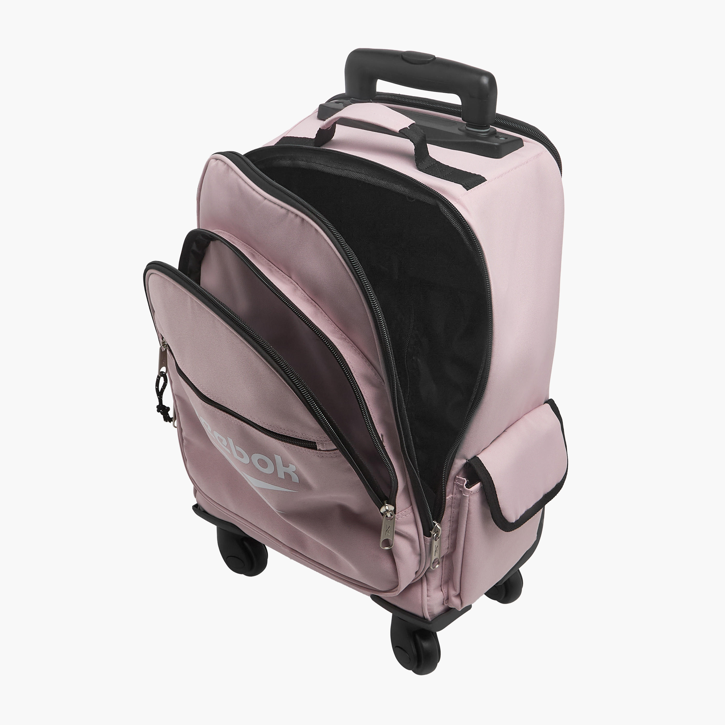 Reebok Logo Print Softcase Trolley Bag with Retractable Handle-school-bagsandbackpacks-trolleybags-image-13