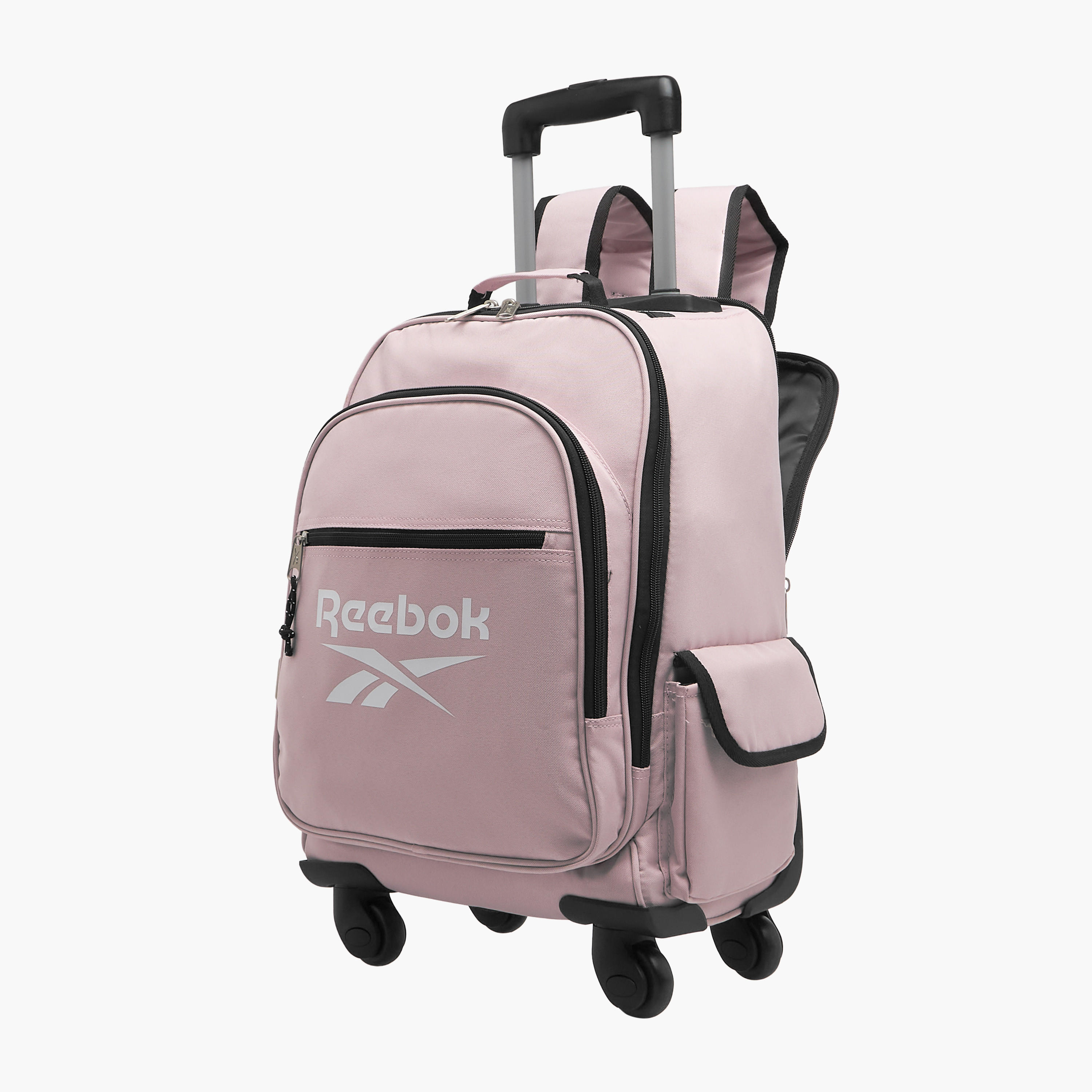 Reebok Logo Print Softcase Trolley Bag with Retractable Handle-school-bagsandbackpacks-trolleybags-image-3