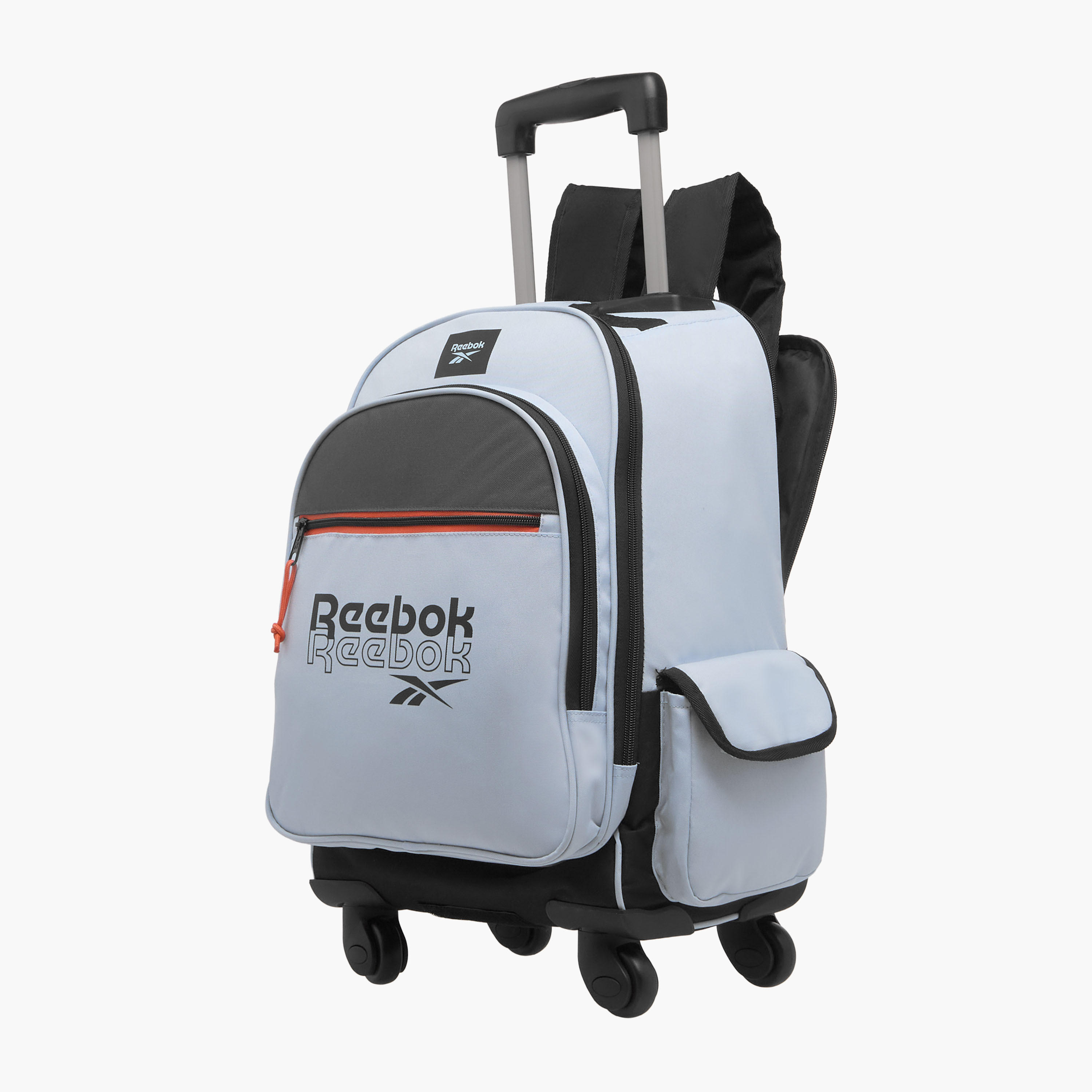 Reebok Logo Print 17-inch Trolley Backpack with Retractable Handle and Zip Closure - 33x44x21 cms-school-bagsandbackpacks-trolleybags-image-3