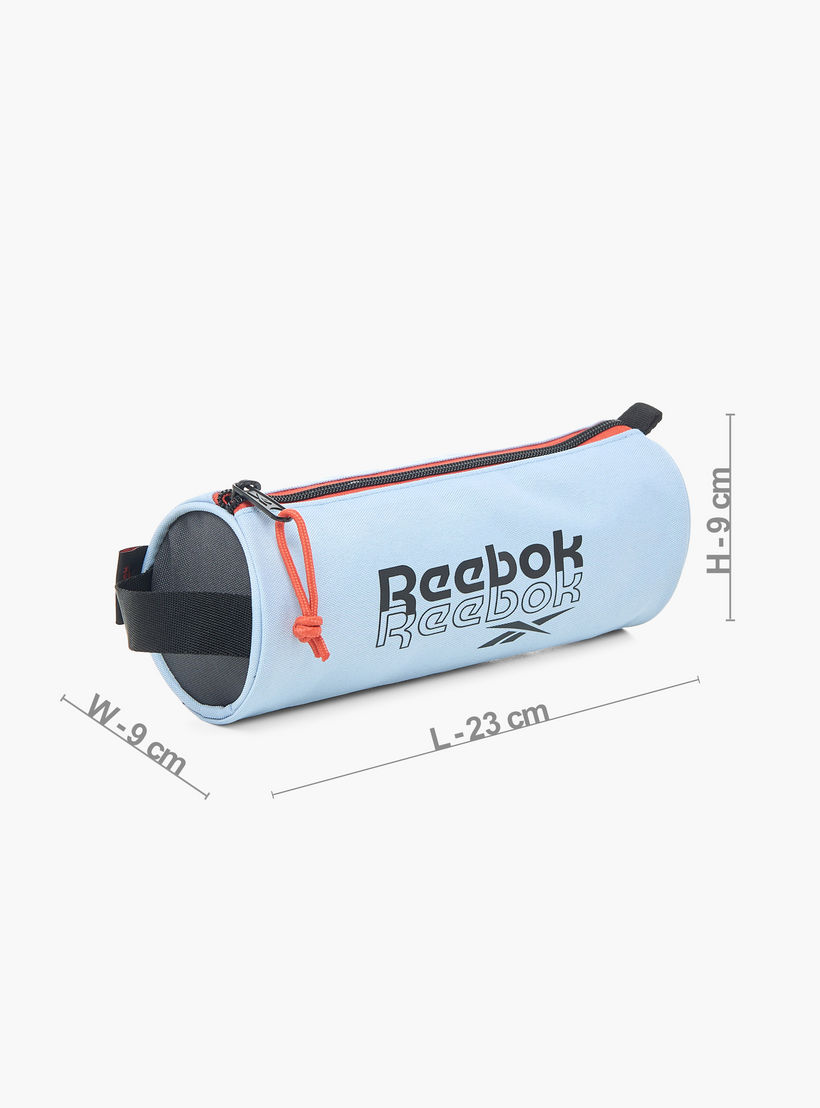 Reebok Logo Print Pencil Pouch with Zip Closure-school-stationery-pencilcases-image-2