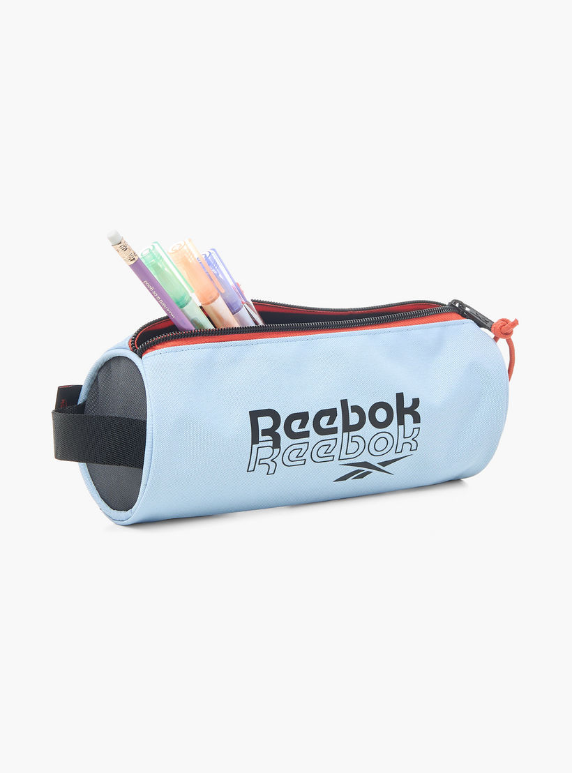 Reebok Logo Print Pencil Pouch with Zip Closure-school-stationery-pencilcases-image-7
