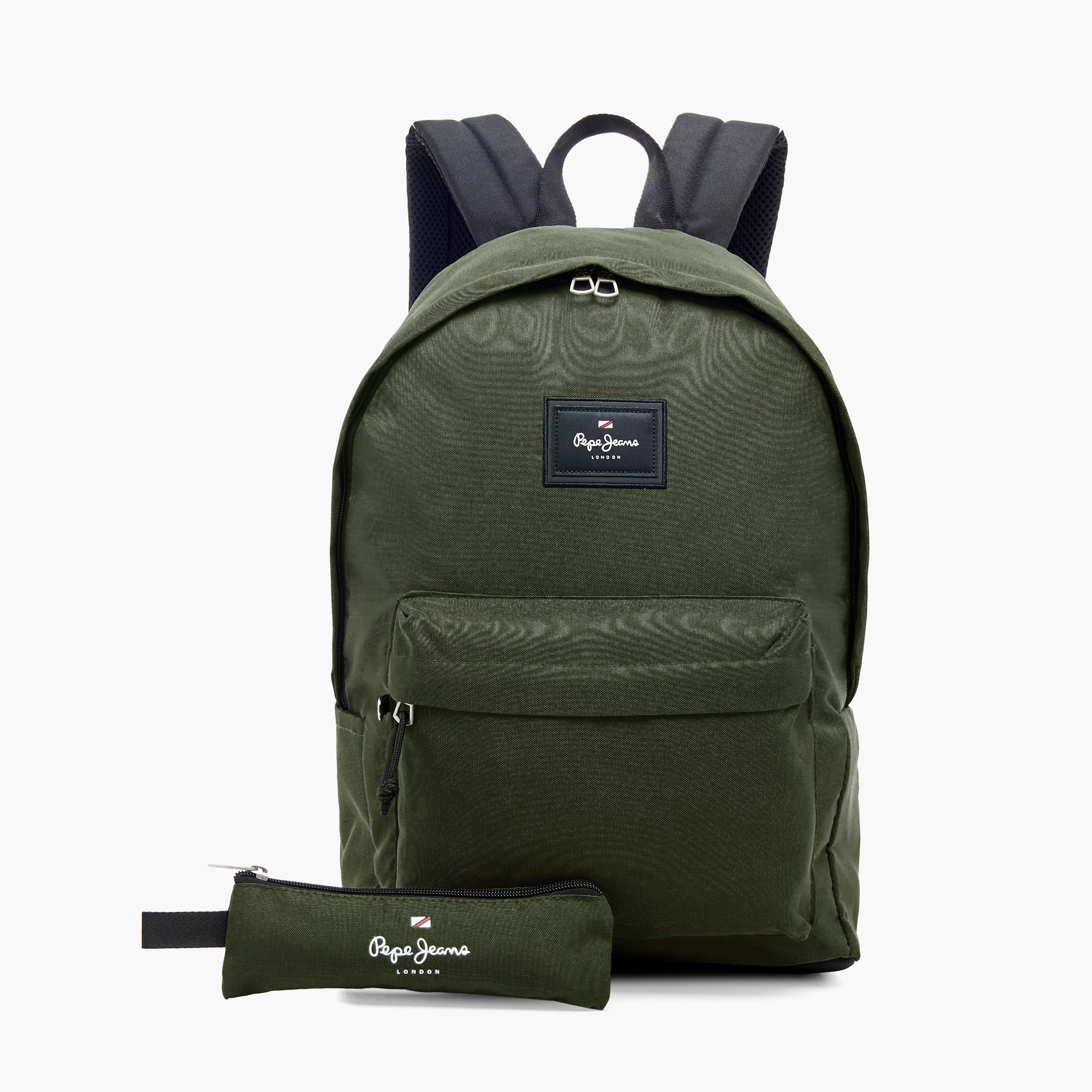Pepe Jeans Aris 18-inch Solid Backpack with Adjustable Straps and Zip Closure - 32x45x15 cms-school-bagsandbackpacks-backpacks-image-1