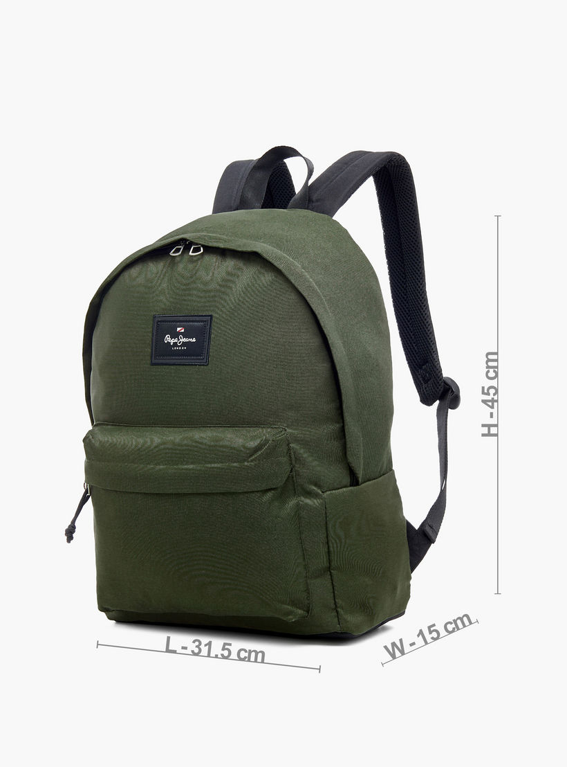 Pepe Jeans Aris 18-inch Solid Backpack with Adjustable Straps and Zip Closure - 32x45x15 cms-school-bagsandbackpacks-backpacks-image-3