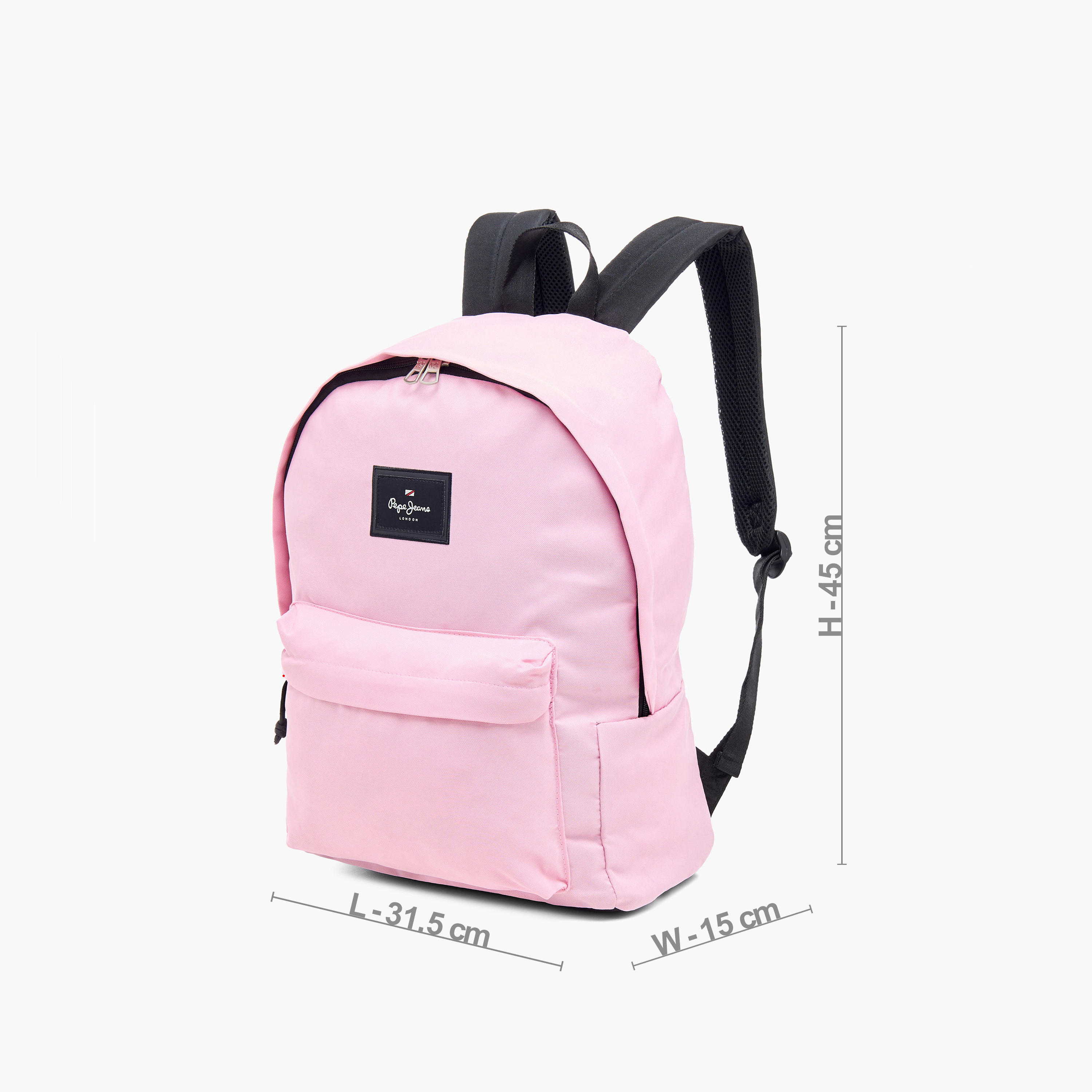 Pepe Jeans Aris 18-inch Solid Backpack with Adjustable Straps and Zip Closure - 32x45x15 cms-school-bagsandbackpacks-backpacks-image-3