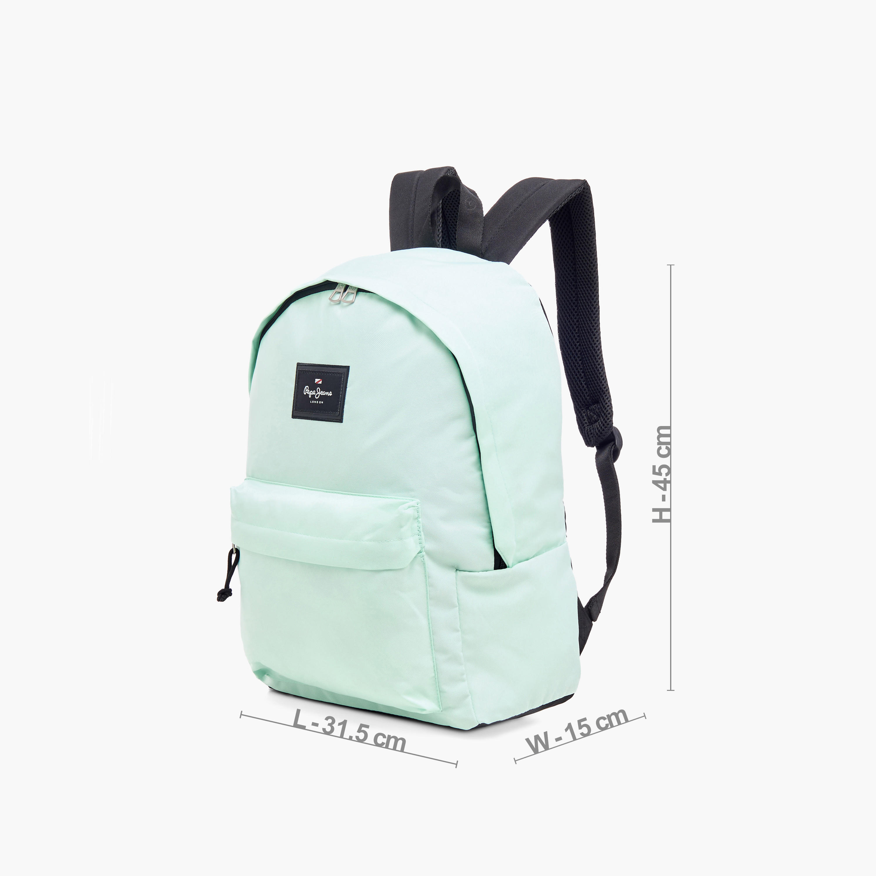 Pepe Jeans Aris 18-inch Solid Backpack with Adjustable Straps and Zip Closure - 32x45x15 cms-school-bagsandbackpacks-backpacks-image-3