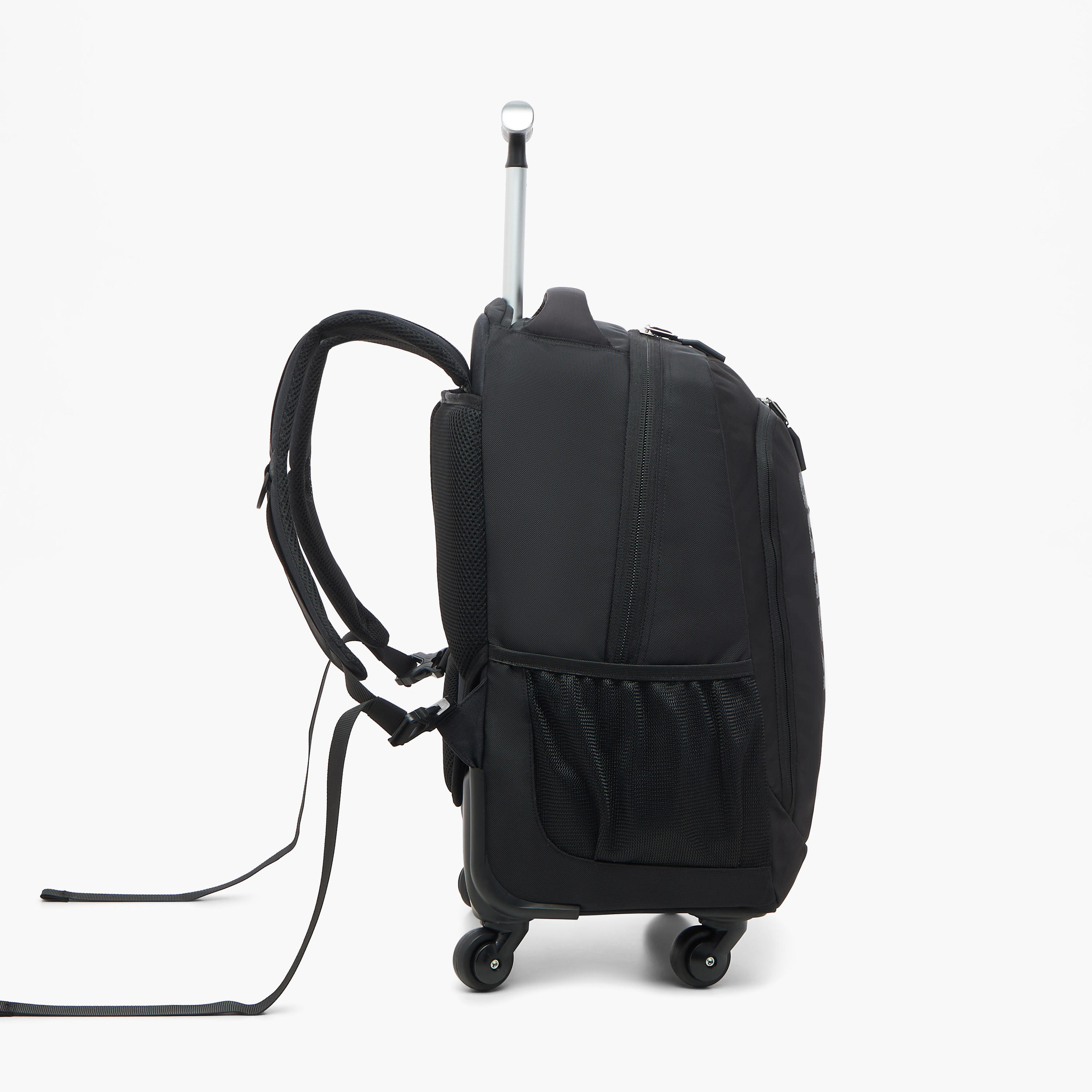 Kappa Logo Print Trolley Backpack with Retractable Handle - 48x34x23 cm-school-bagsandbackpacks-trolleybags-image-5
