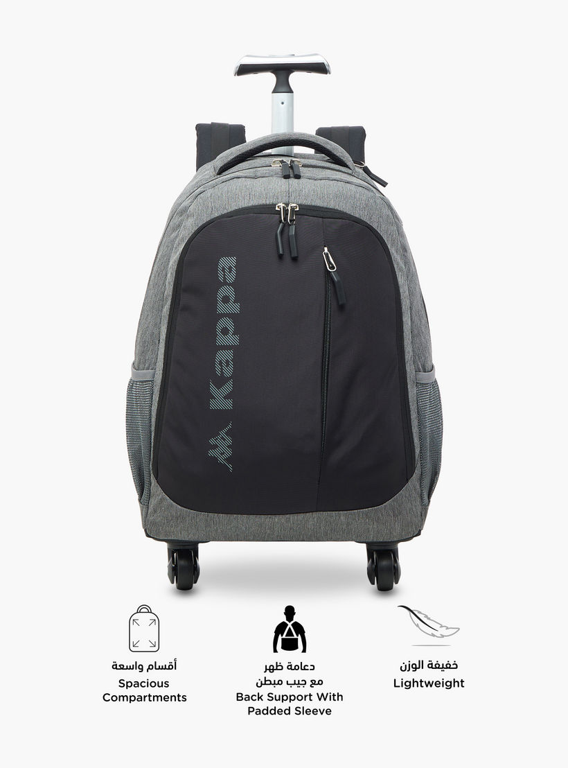شنطة ظهر ترولي بمقبض قابل للسحب وطبعات شعار من كابا - 48x34x23 سم-school-bagsandbackpacks-trolleybags-image-4