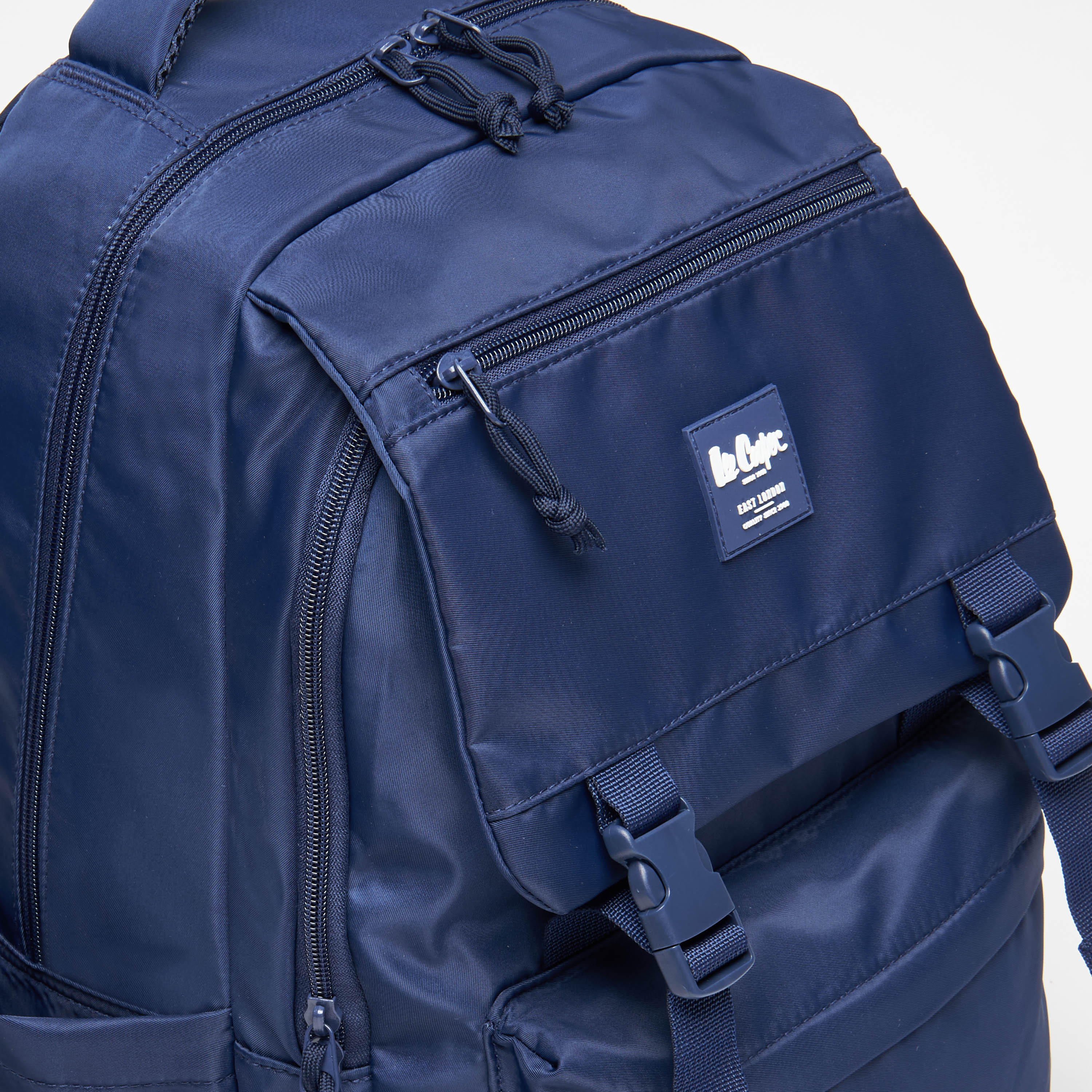 Lee Cooper Logo Applique Backpack with Adjustable Straps and Pencil Pouch - 46x32x20 cm-cpkids-backtoschool-schoolbagsandbackpacks-backpacks-image-5