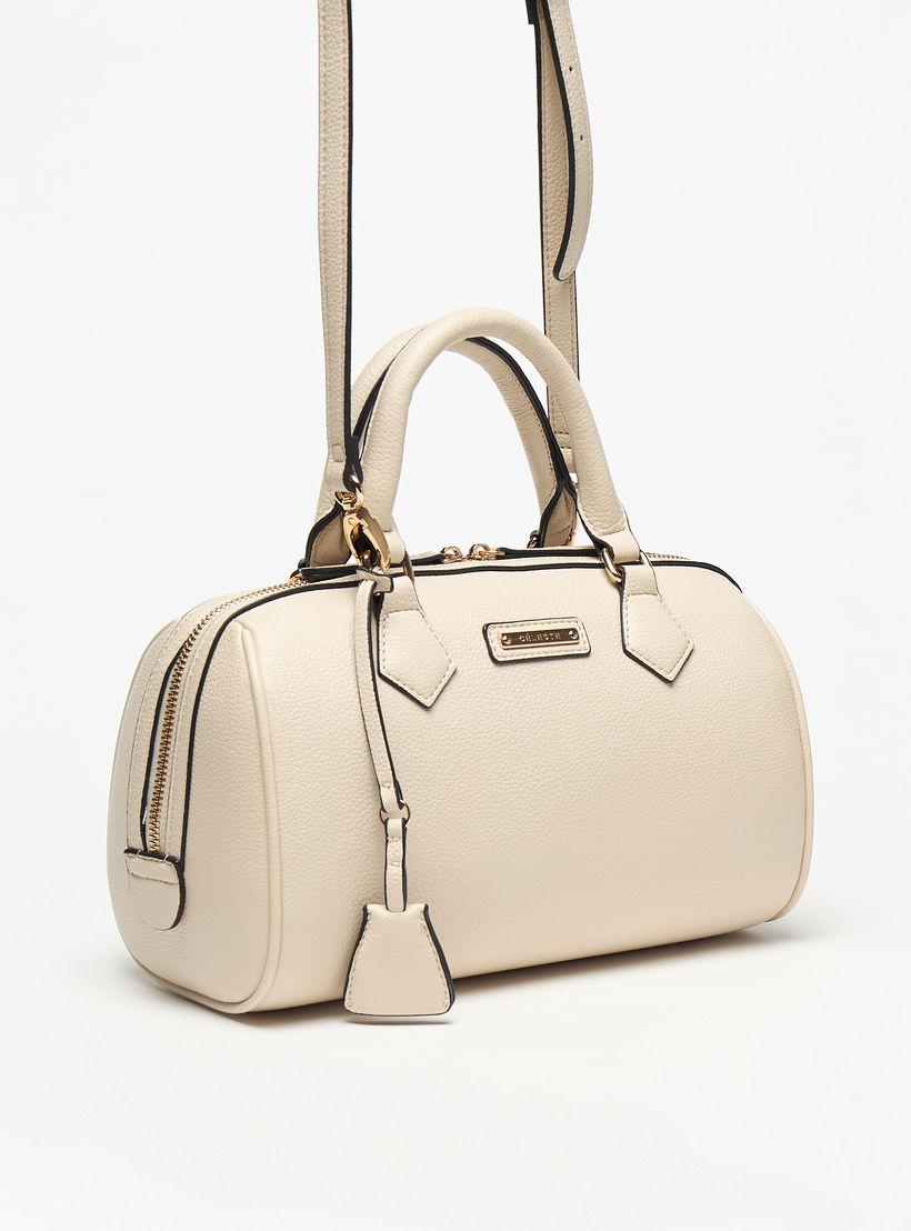Celeste Textured Duffel Bag with Detachable Strap and Zip Closure-women-bagsandwallets-handbags-image-2