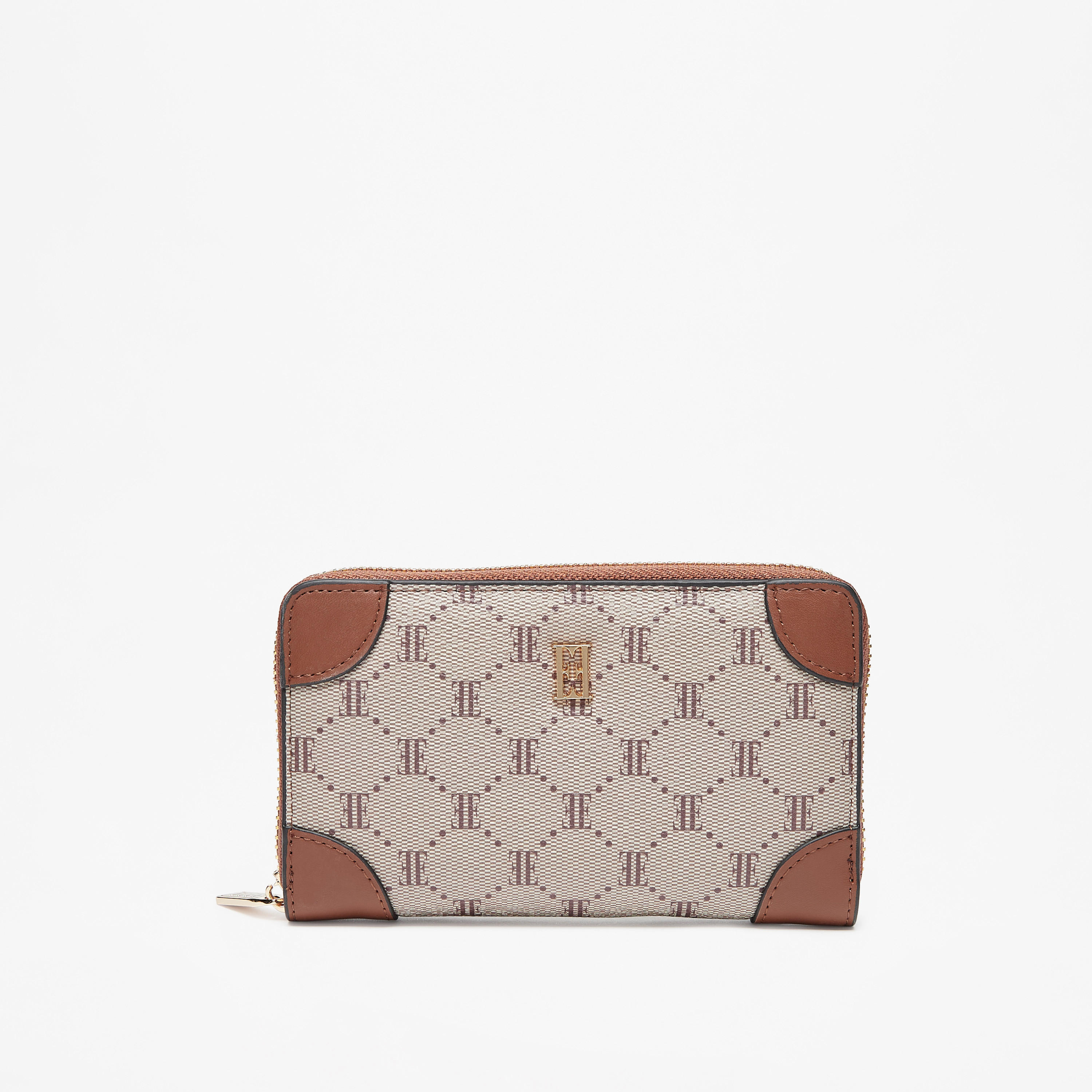 Elle All-Over Monogram Print Zip Around Wallet-women-bagsandwallets-wallets-image-1