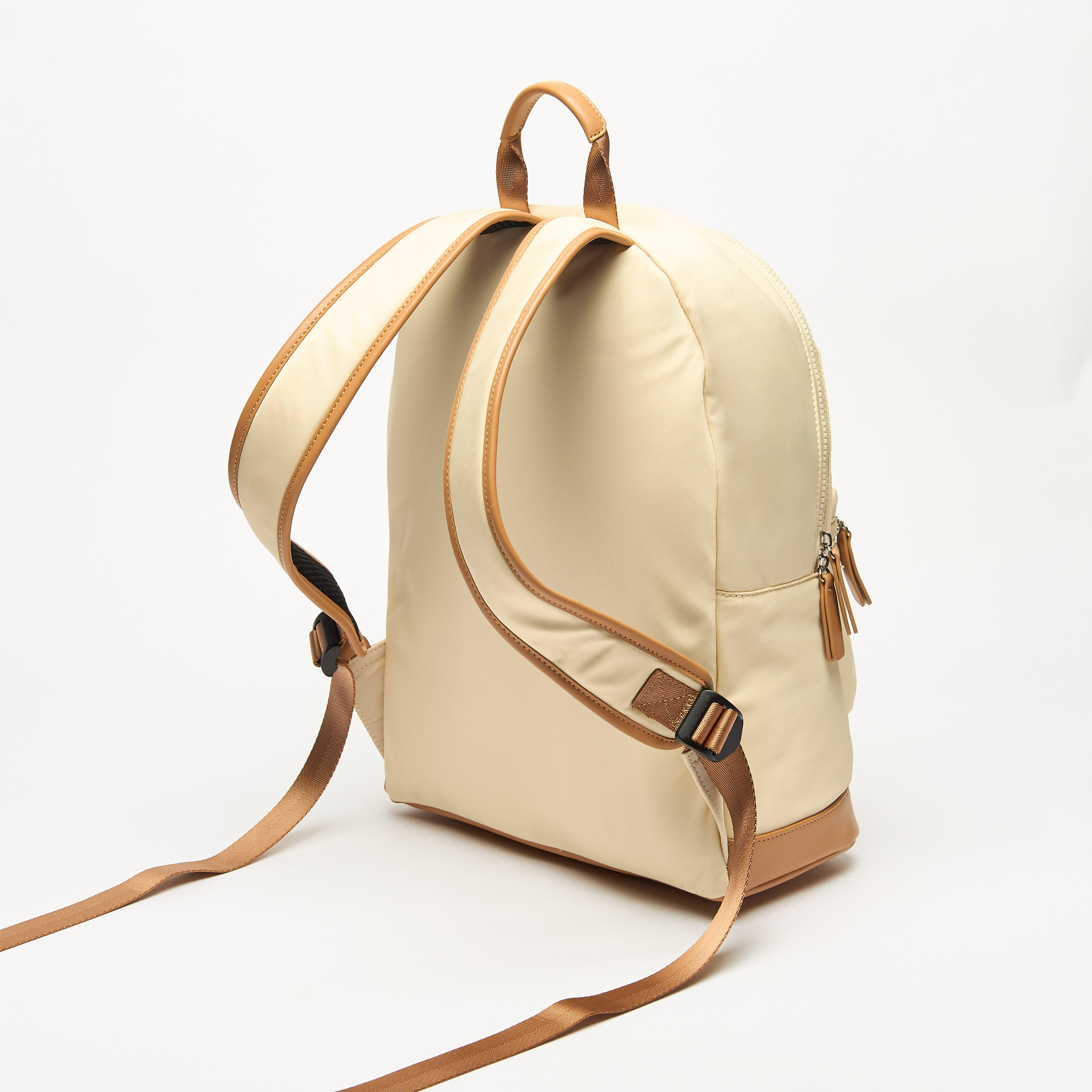 Lee Cooper Applique Detail Backpack with Adjustable Straps and Zip Closure - 30x13x41 cm-men-bags-image-2