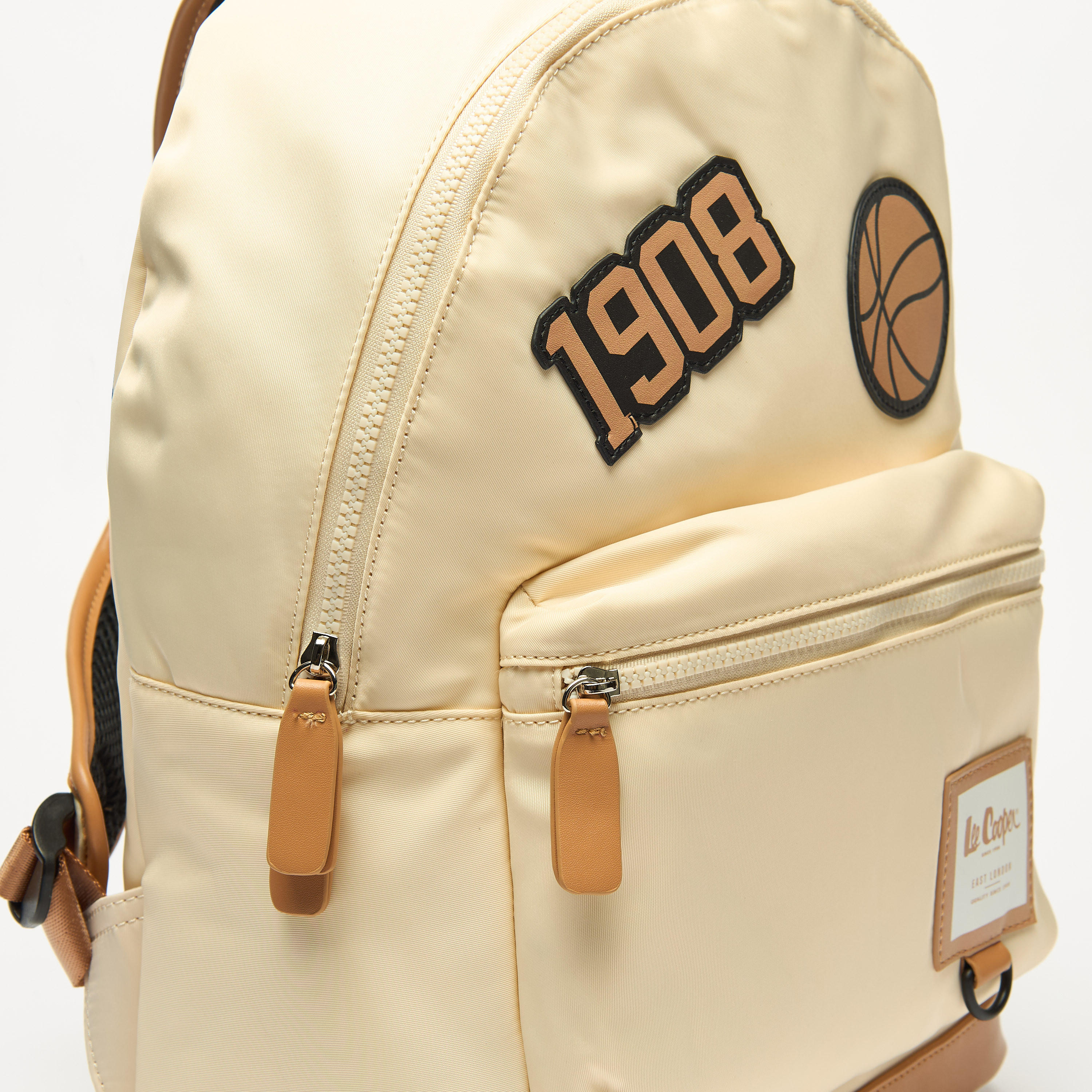 Lee Cooper Applique Detail Backpack with Adjustable Straps and Zip Closure - 30x13x41 cm-men-bags-image-3