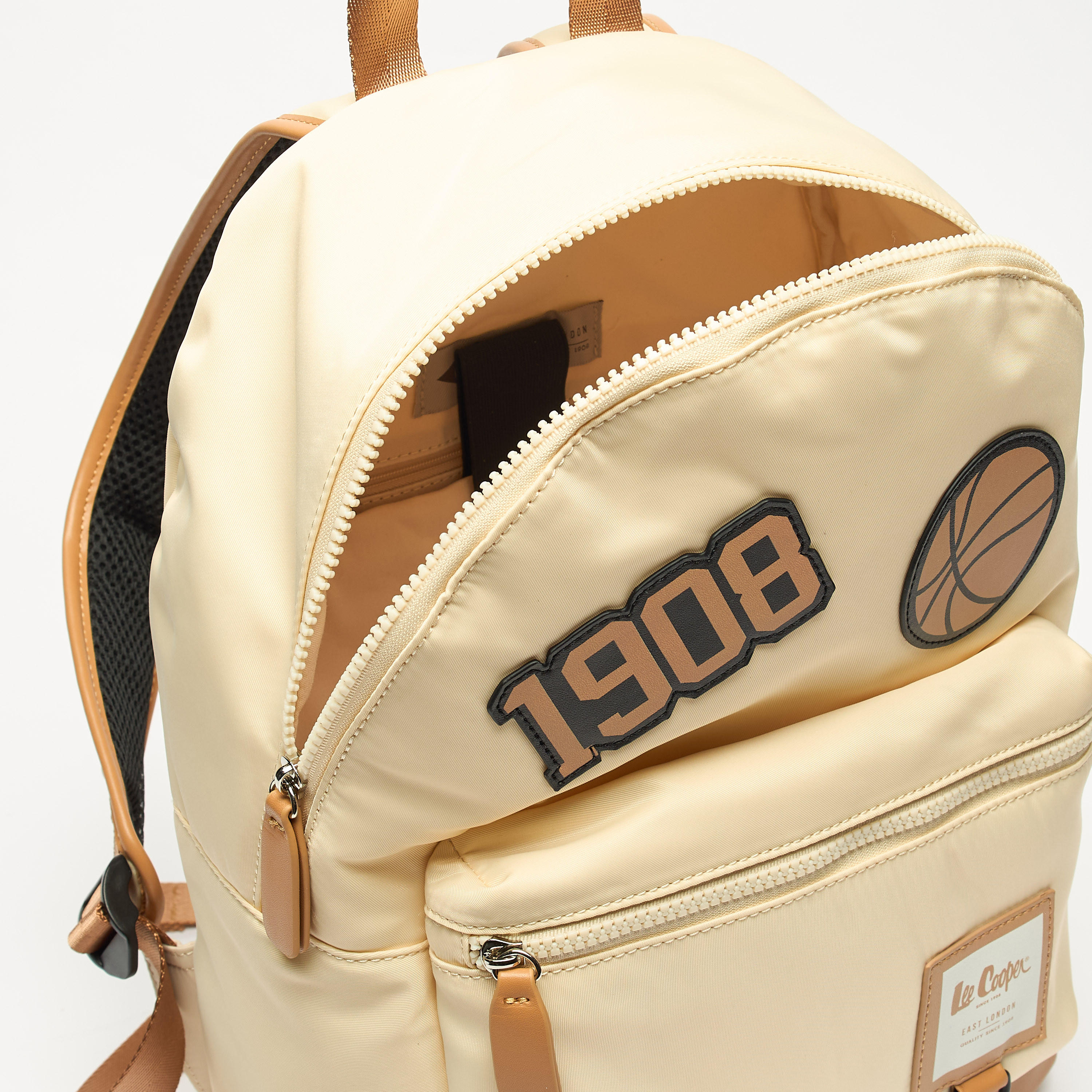 Lee Cooper Applique Detail Backpack with Adjustable Straps and Zip Closure - 30x13x41 cm-men-bags-image-4
