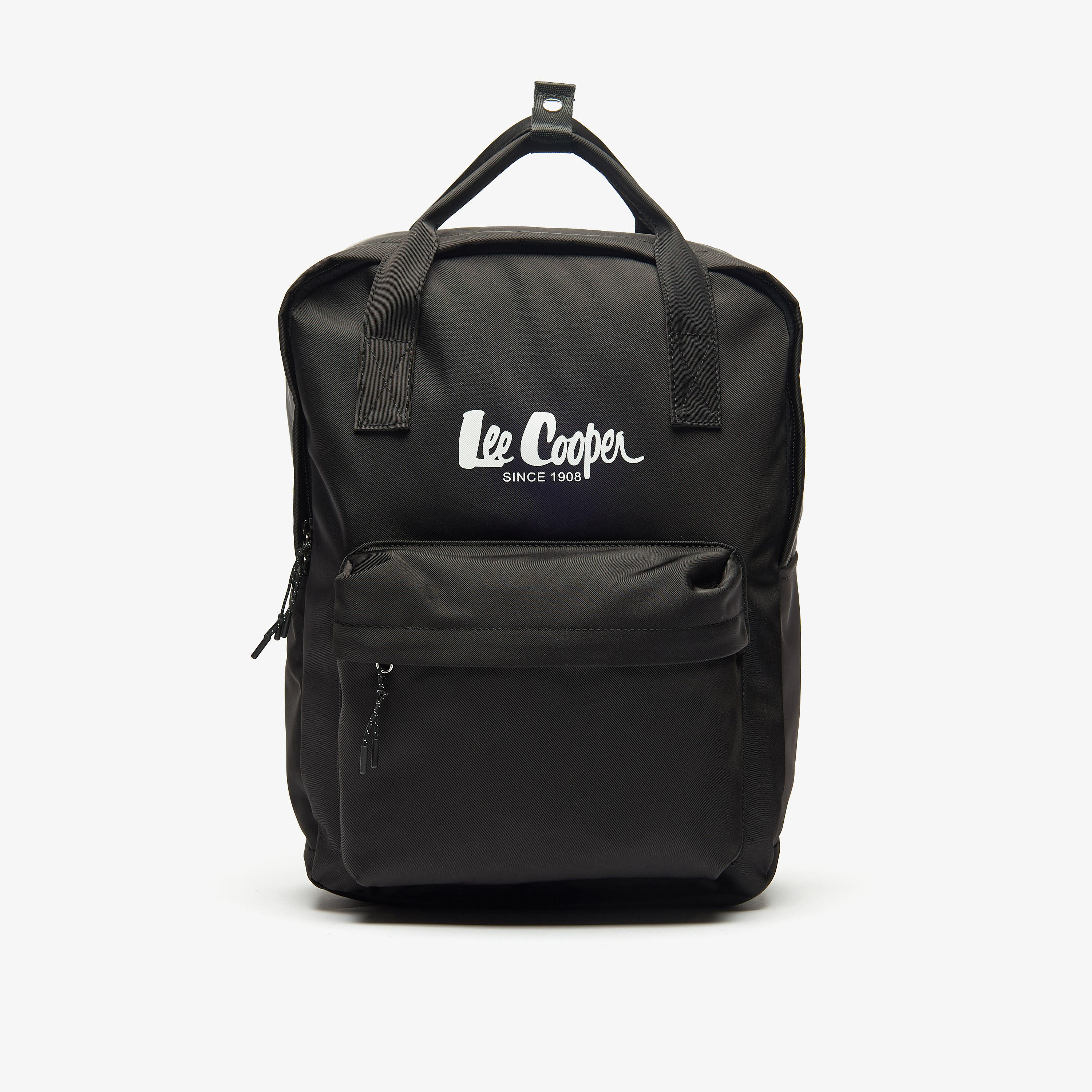 Lee Cooper Logo Print Backpack with Adjustable Straps and Handles - 29x14x38 cm-women-bagsandwallets-backpacks-image-9