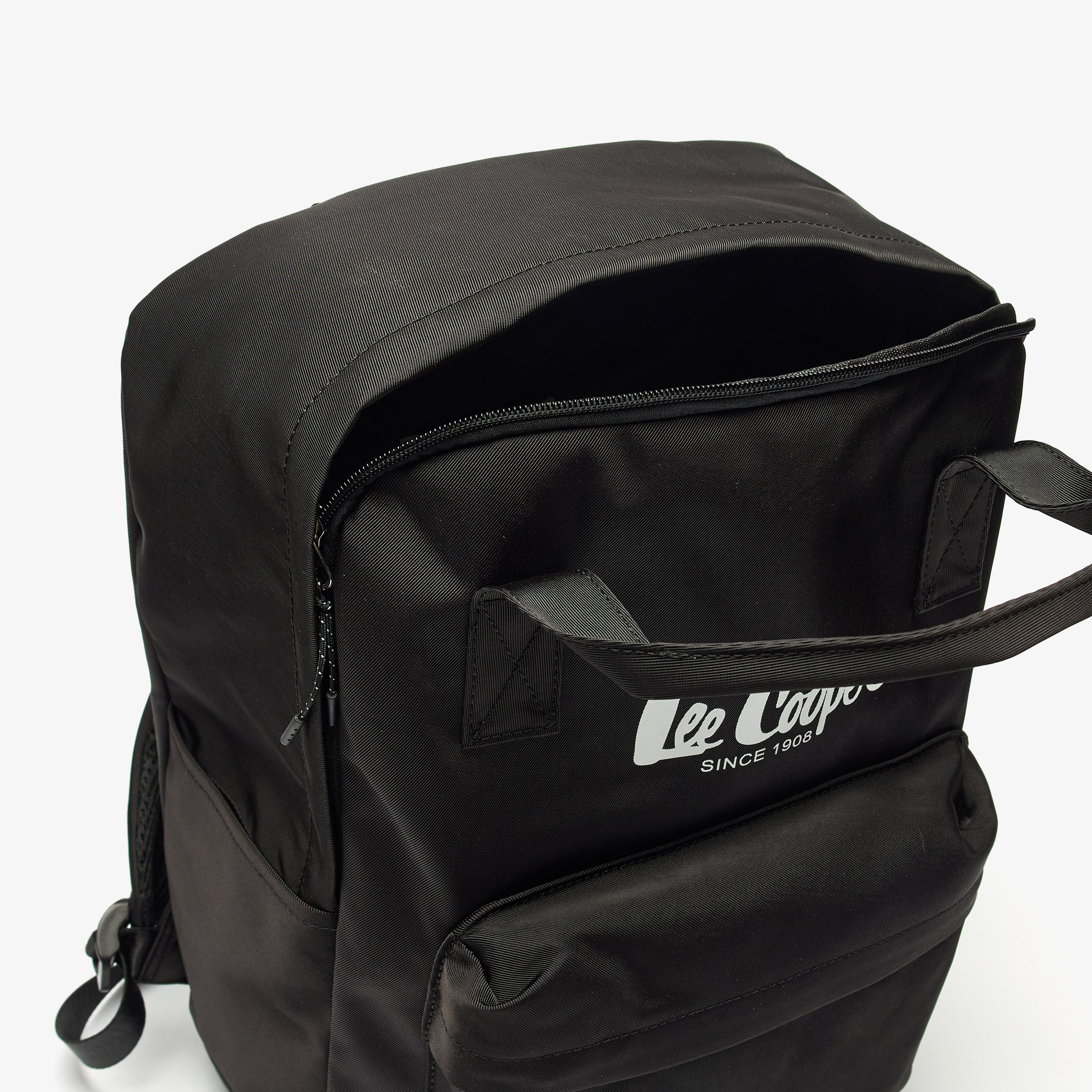 Lee Cooper Logo Print Backpack with Adjustable Straps and Handles - 29x14x38 cm-women-bagsandwallets-backpacks-image-12
