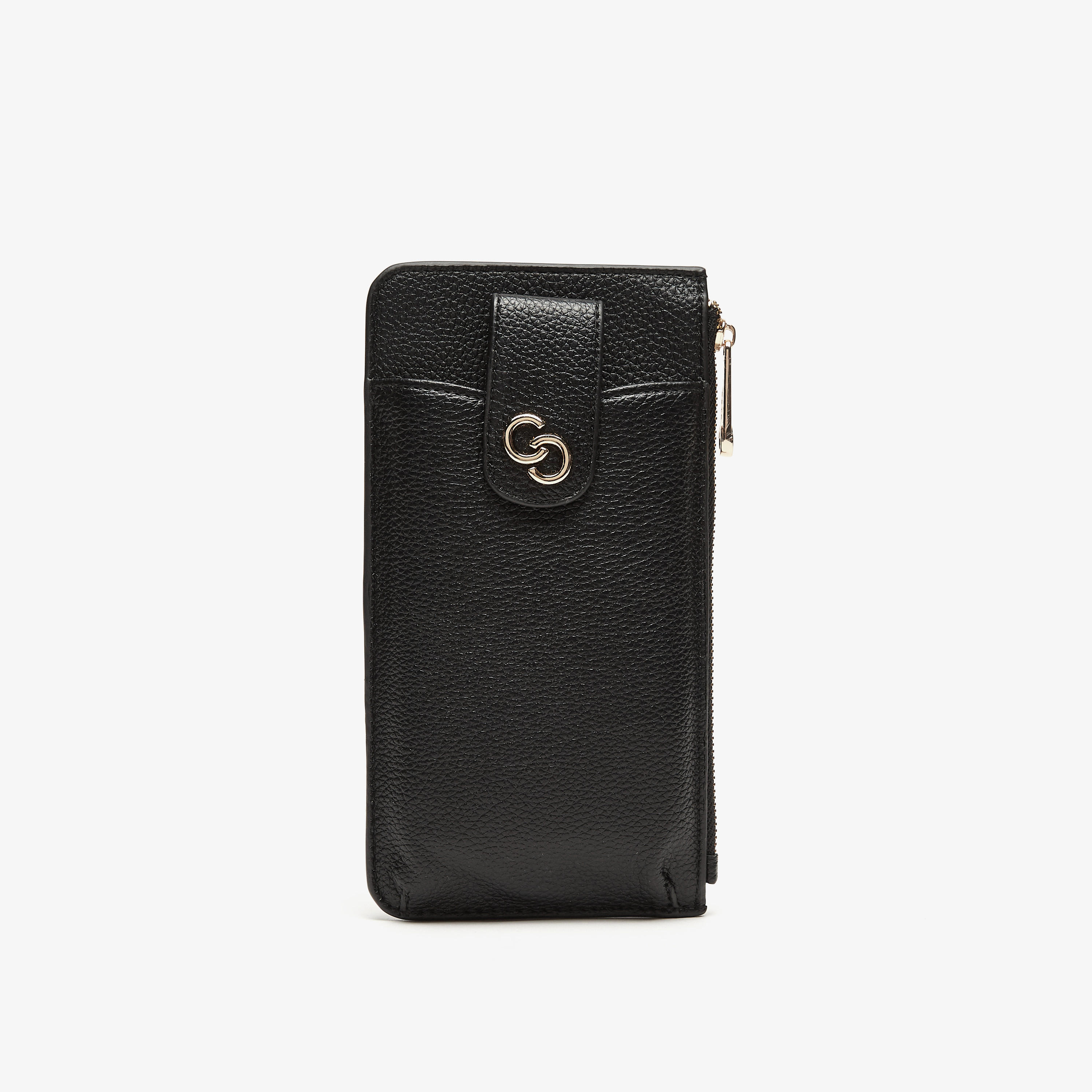Celeste Textured Cardholder with Zip Closure-women-bagsandwallets-wallets-image-1