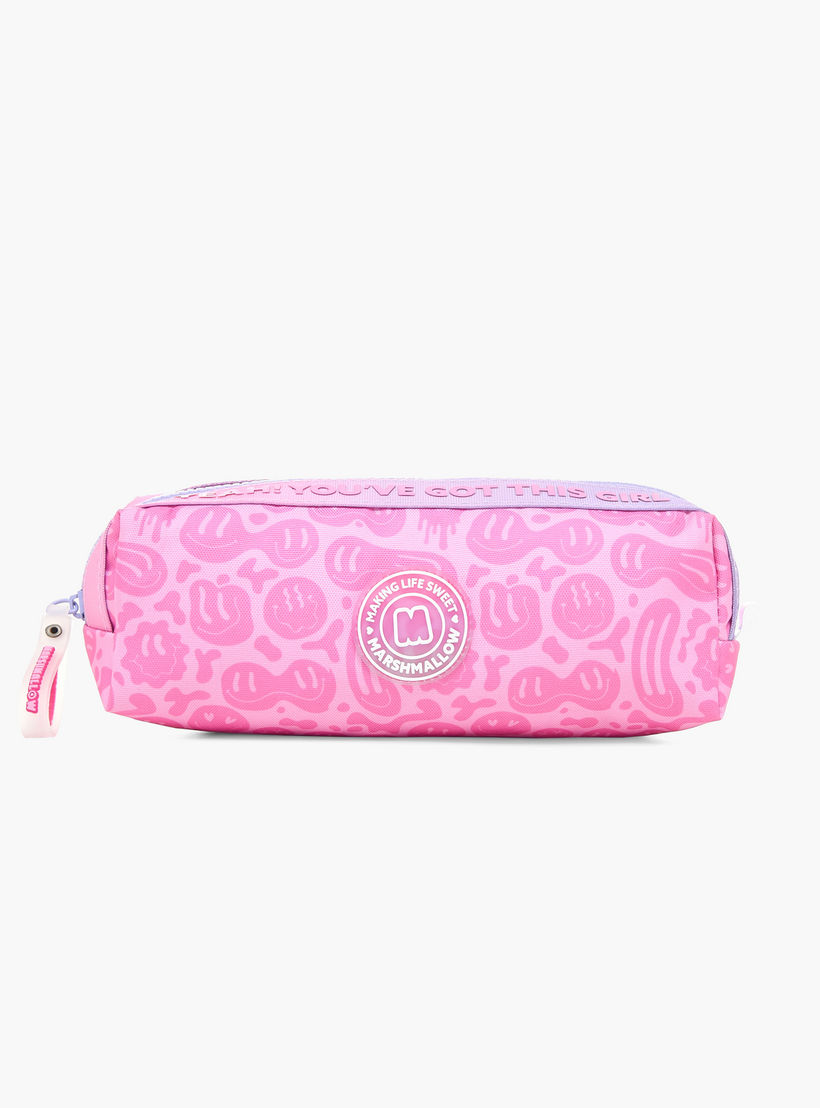 MARSHMALLOW Printed Backpack with Adjustable Straps and Zip Closure-school-stationery-pencilcases-image-1