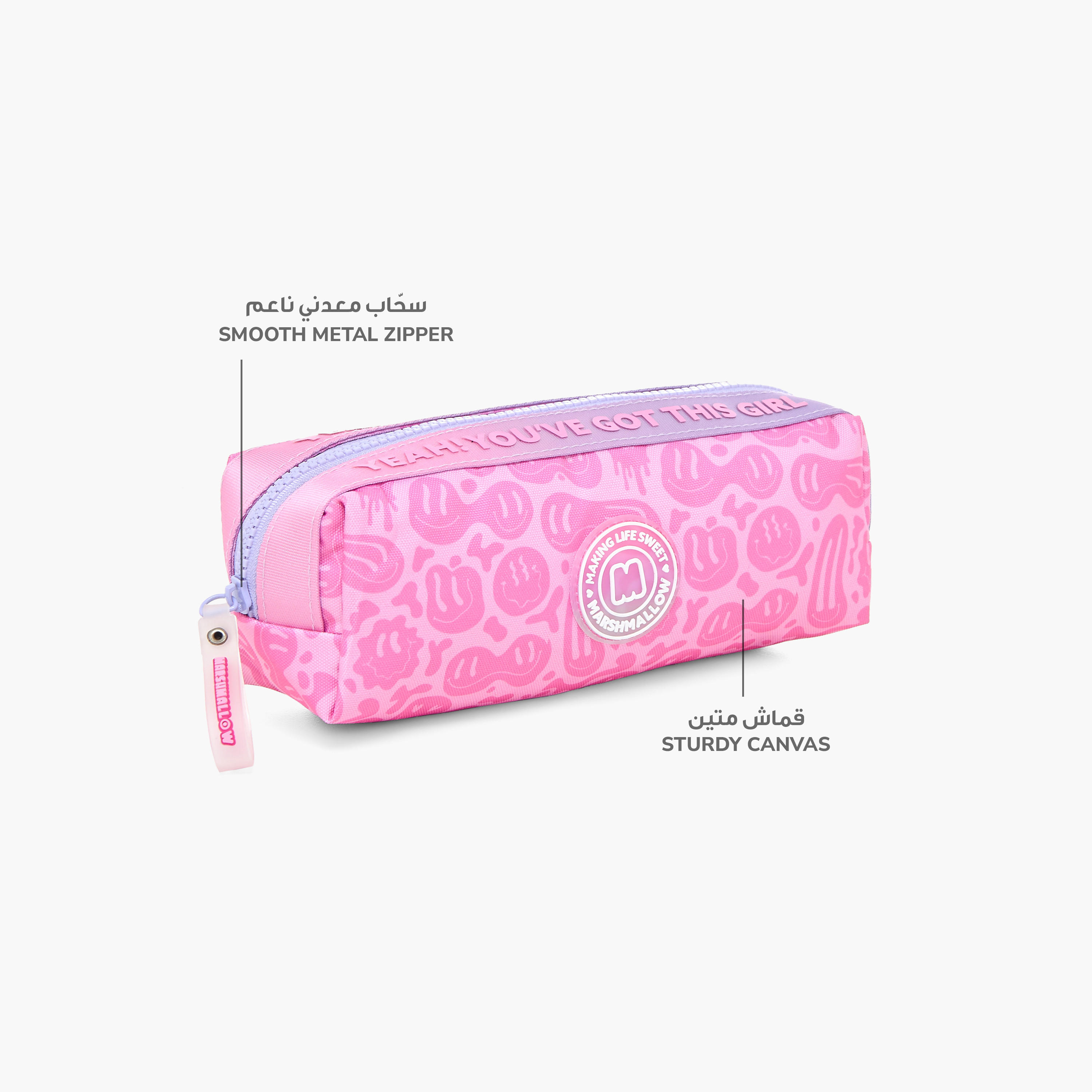 MARSHMALLOW Printed Backpack with Adjustable Straps and Zip Closure-school-stationery-pencilcases-image-6