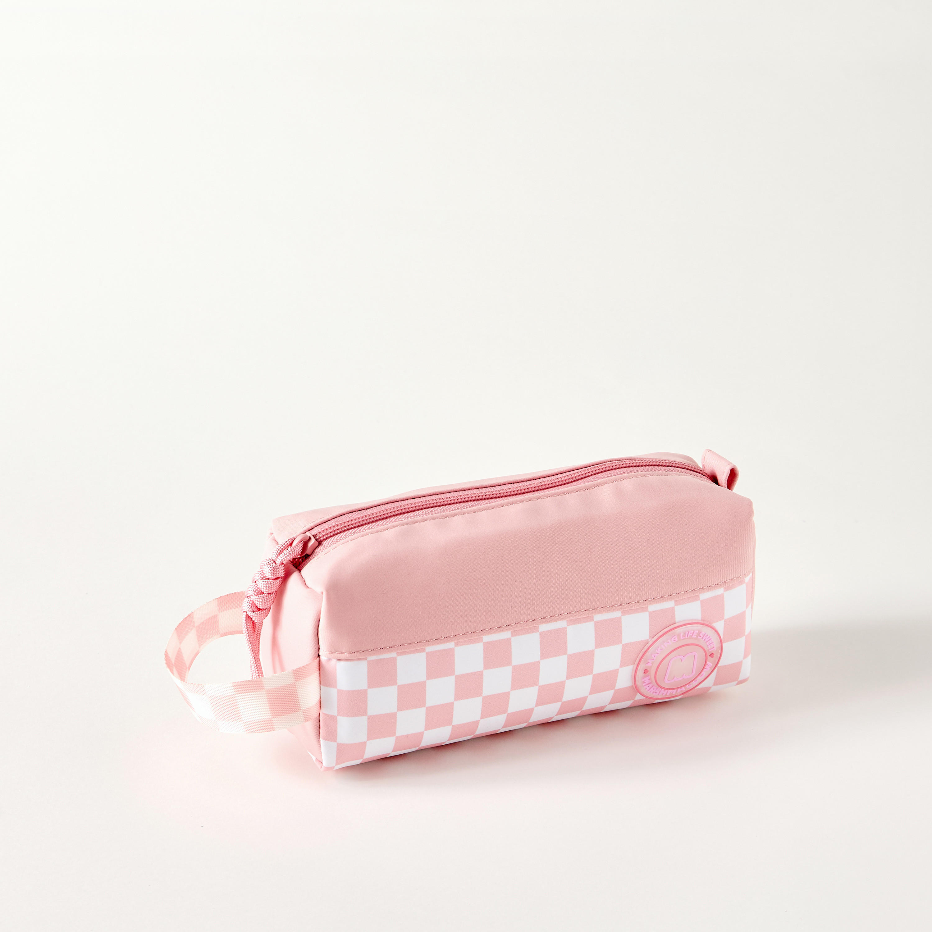 MARSHMALLOW Panelled Pencil Case with Zip Closure-school-stationery-pencilcases-image-2