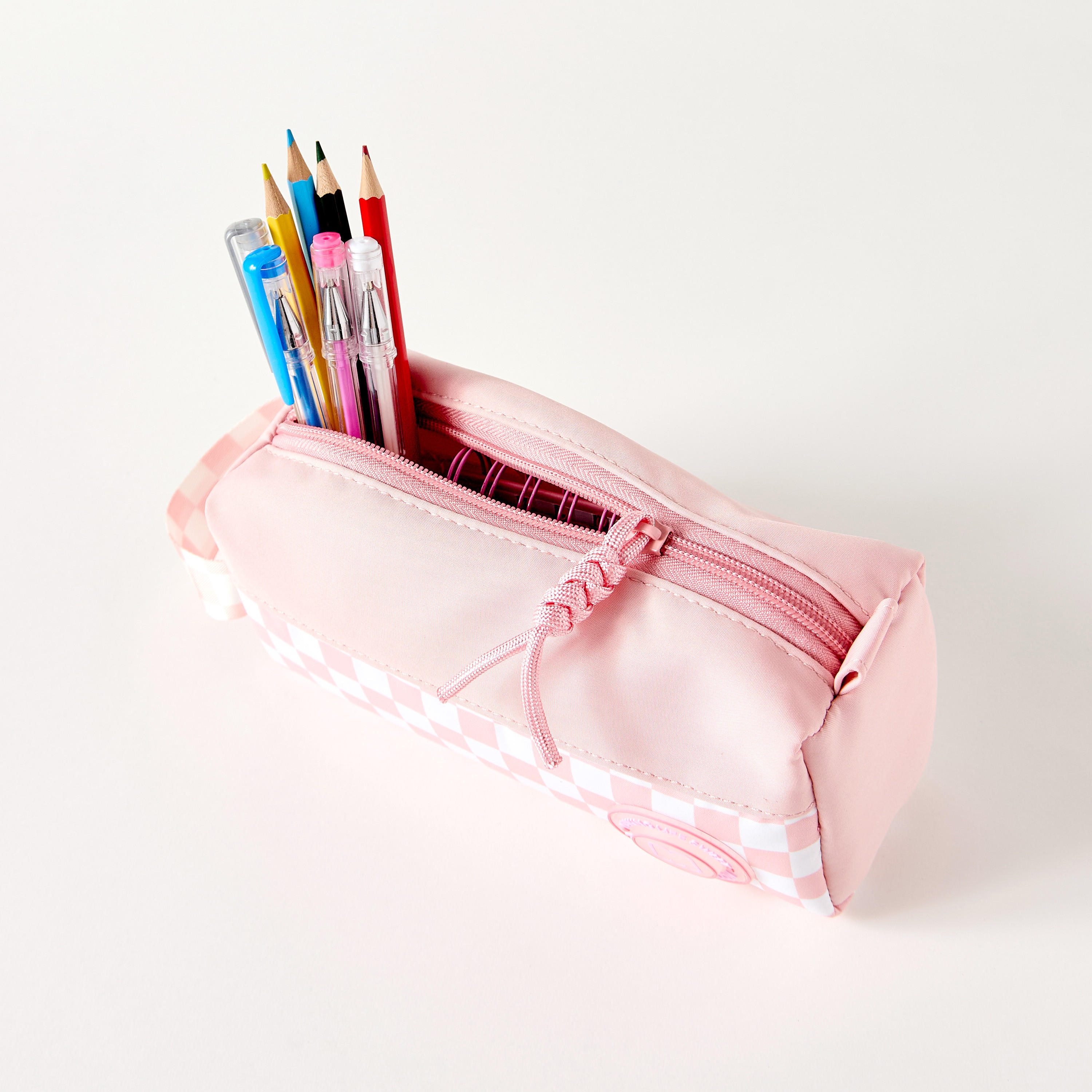 MARSHMALLOW Panelled Pencil Case with Zip Closure-school-stationery-pencilcases-image-4