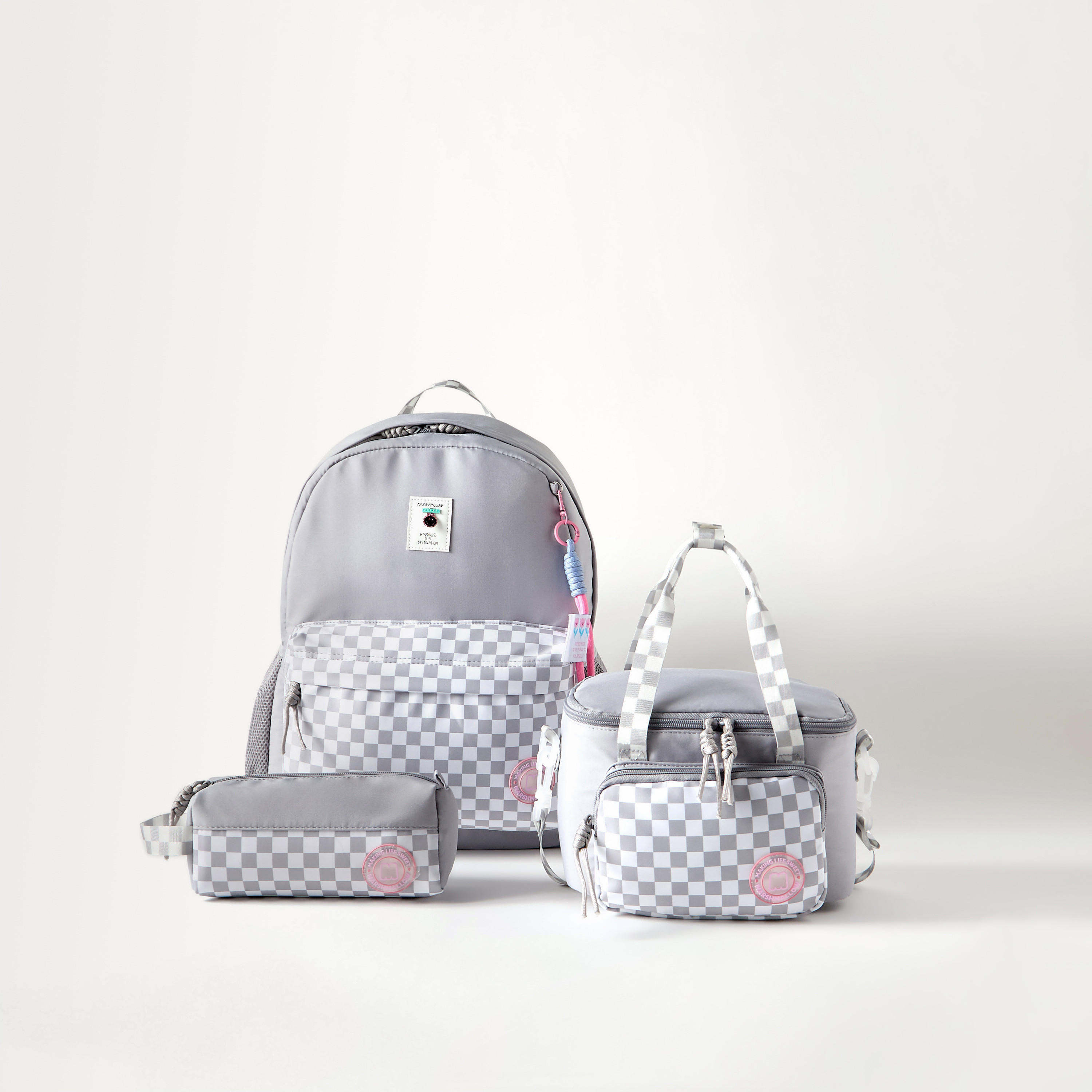 MARSHMALLOW Panelled Lunch Bag with Detachable Strap and Zip Closure-school-lunchessentials-lunchbags-image-5
