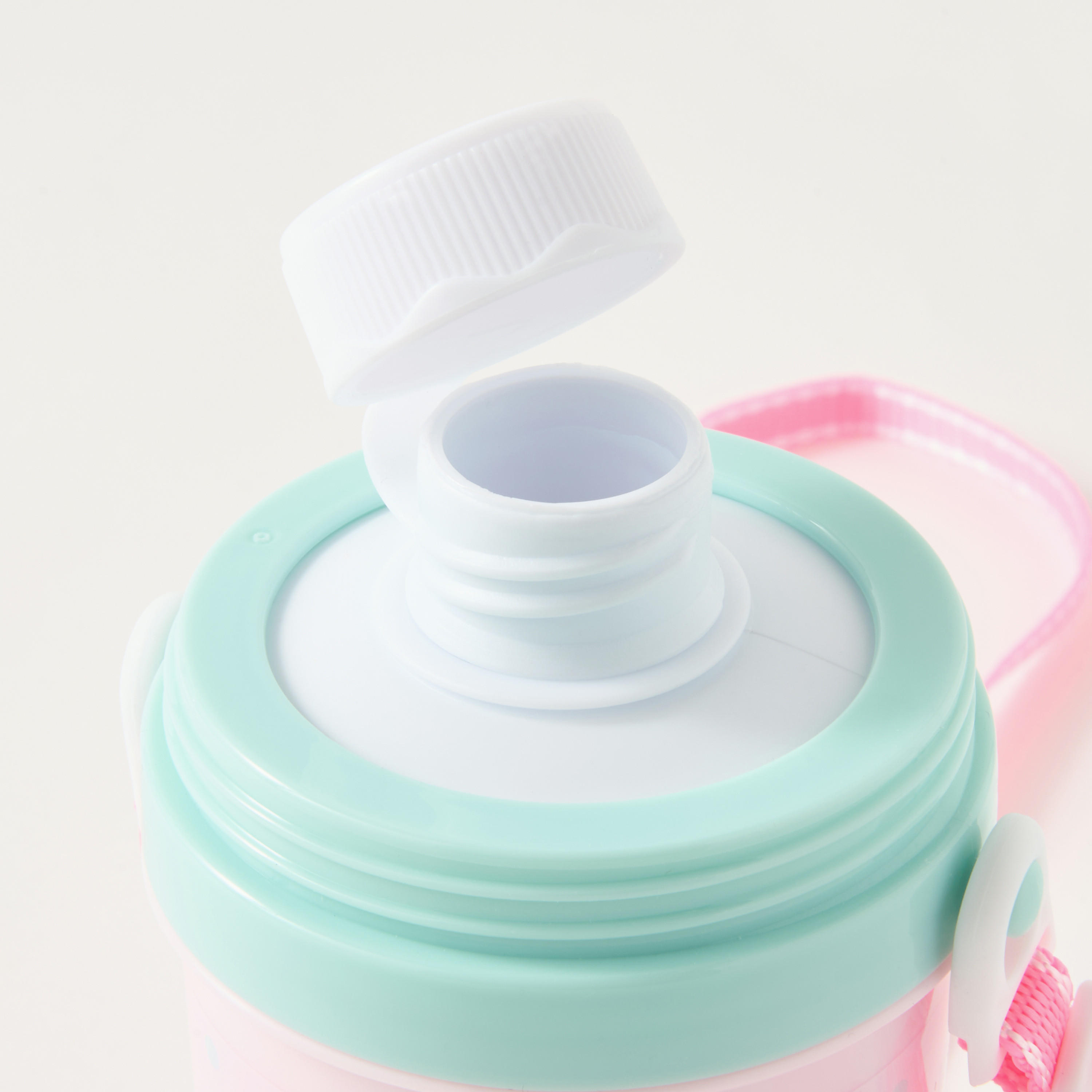 Minmie Mermaid Print Water Bottle with Detachable Strap - 450 ml-school-waterbottles-image-4