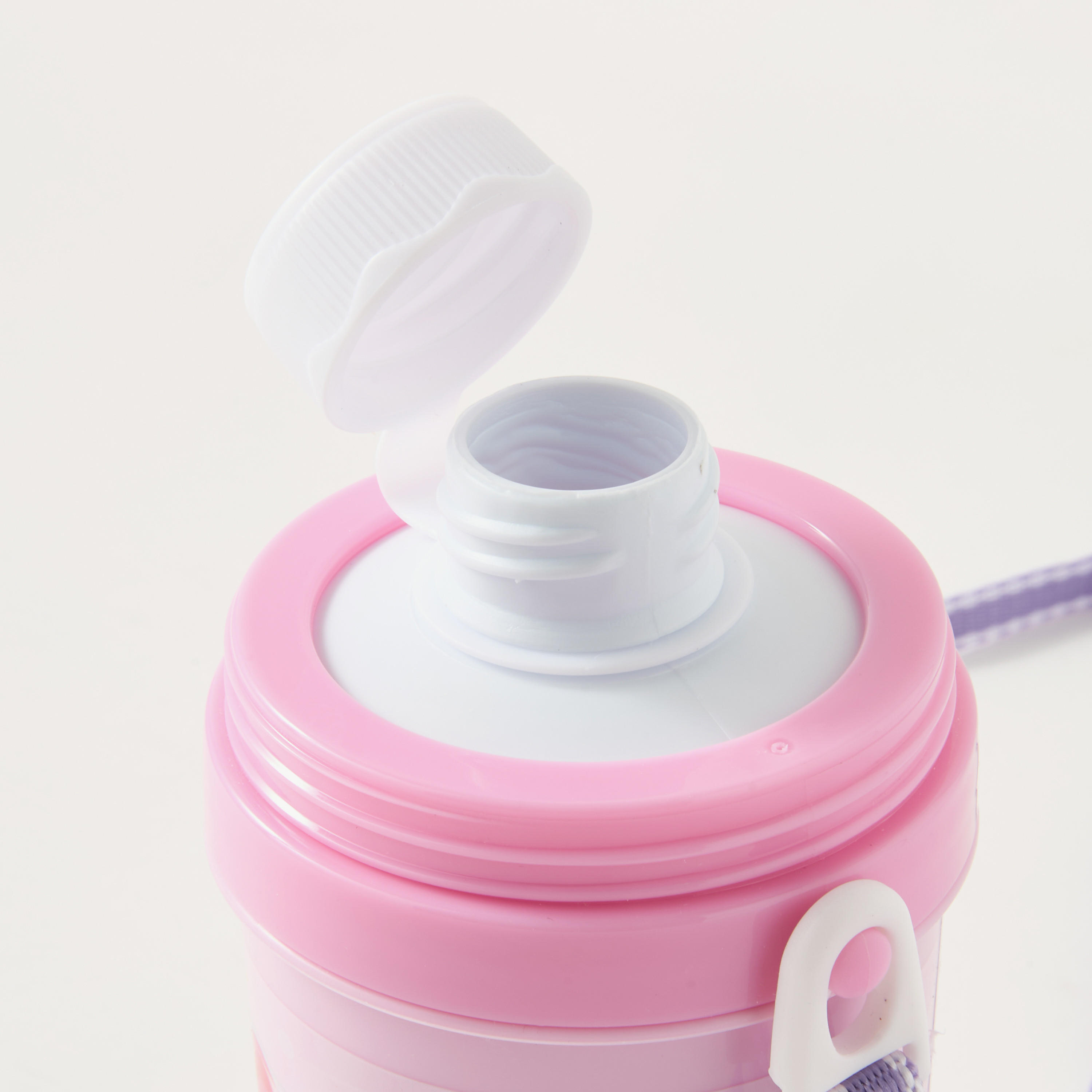 Minmie Mermaid Print Water Bottle with Detachable Strap - 450 ml-school-waterbottles-image-4