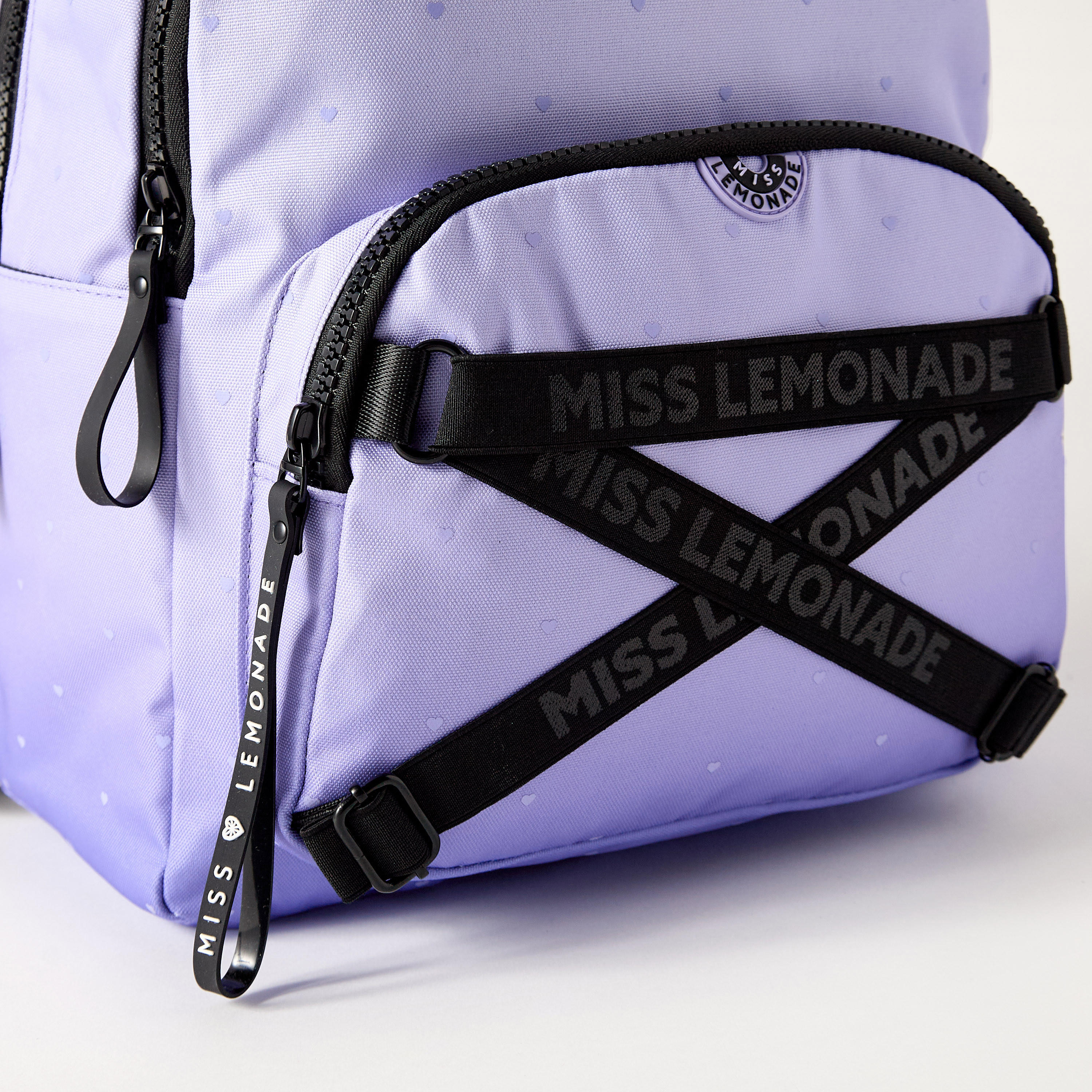 MISS LEMONADE All-Over Heart Print 16-inch Backpack with Adjustable Straps - 32x16x42 cms-school-bagsandbackpacks-backpacks-image-3