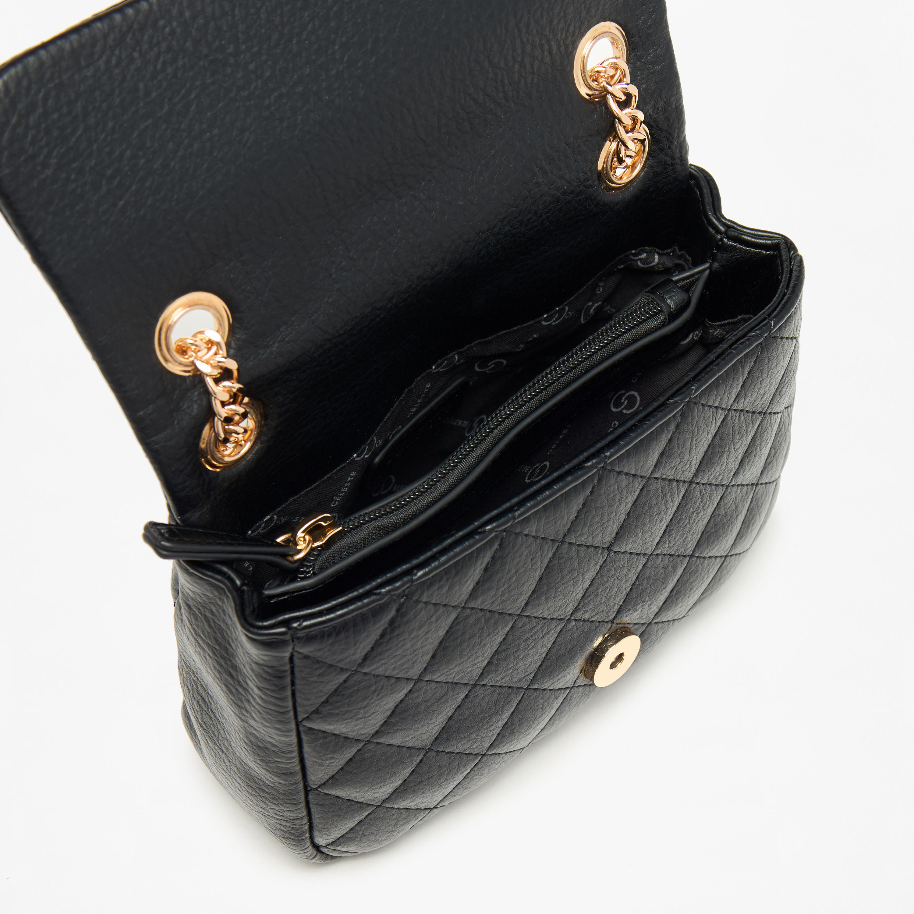 Celeste Quilted Crossbody Bag with Button Closure and Chain Strap-women-bagsandwallets-handbags-image-13