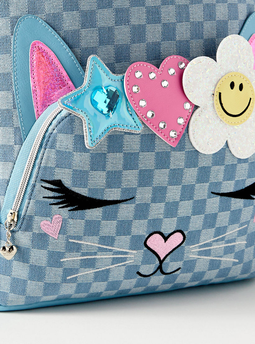 شنطة ظهر 16 بوصة بحمالات قابلة للتعديل وزخارف من ماست - 16x12x4 سم-school-bagsandbackpacks-backpacks-image-4