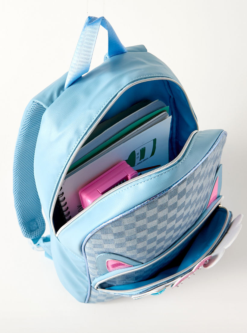 شنطة ظهر 16 بوصة بحمالات قابلة للتعديل وزخارف من ماست - 16x12x4 سم-school-bagsandbackpacks-backpacks-image-8