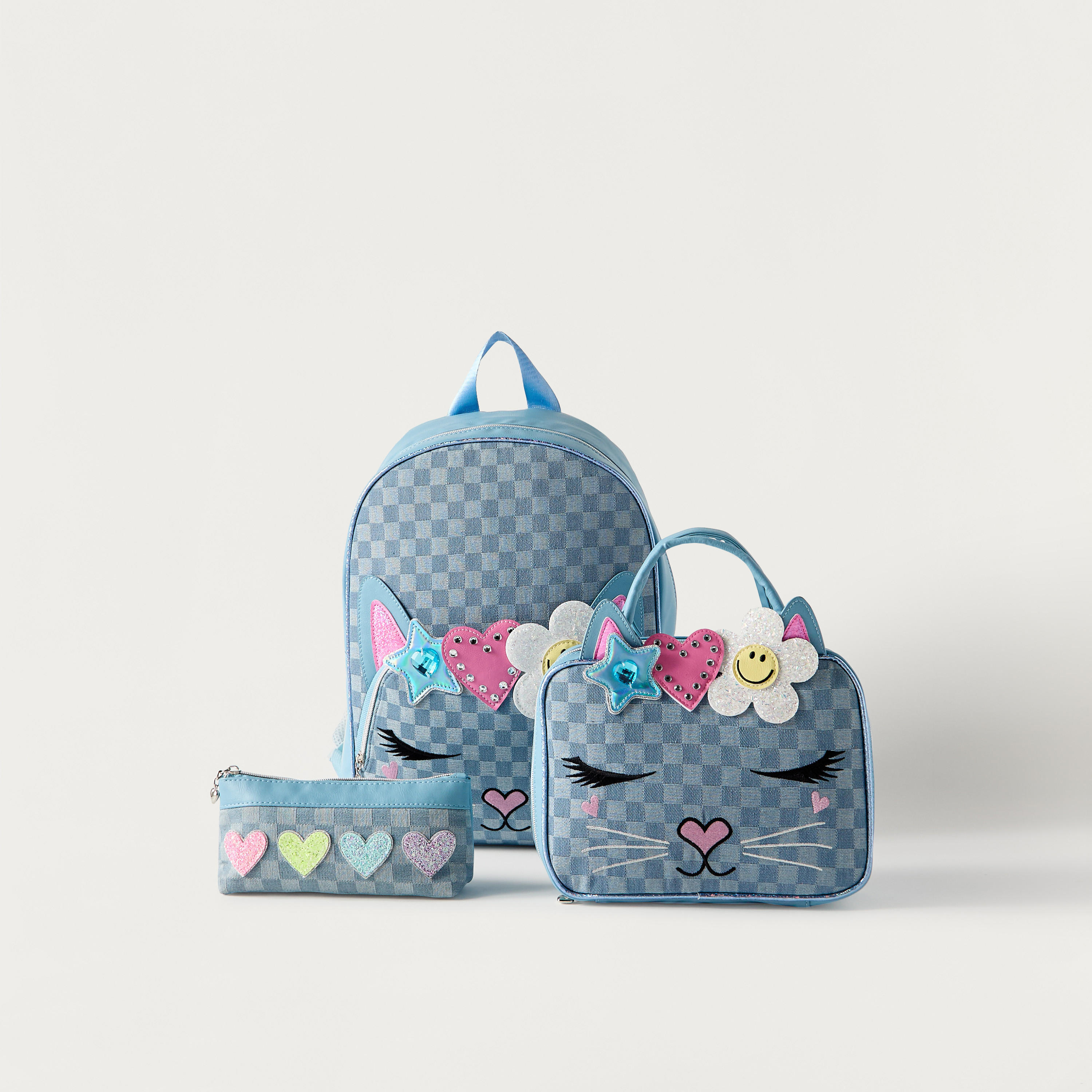 OMG Cat Ear Applique Lunch Bag with Handles and Zip Closure-school-lunchessentials-lunchbags-image-5