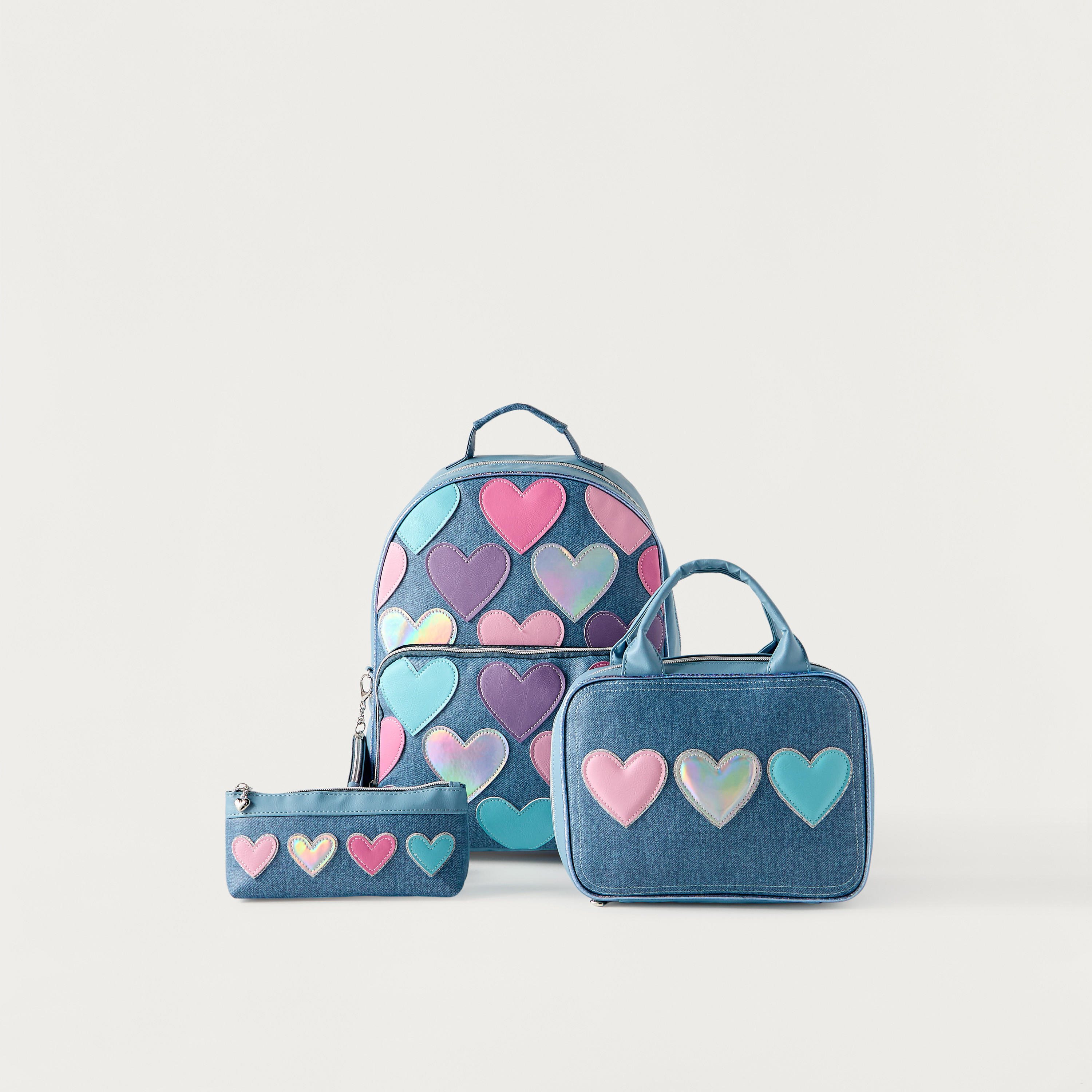 OMG Heart Applique Pencil Pouch with Zip Closure-school-stationery-pencilcases-image-5