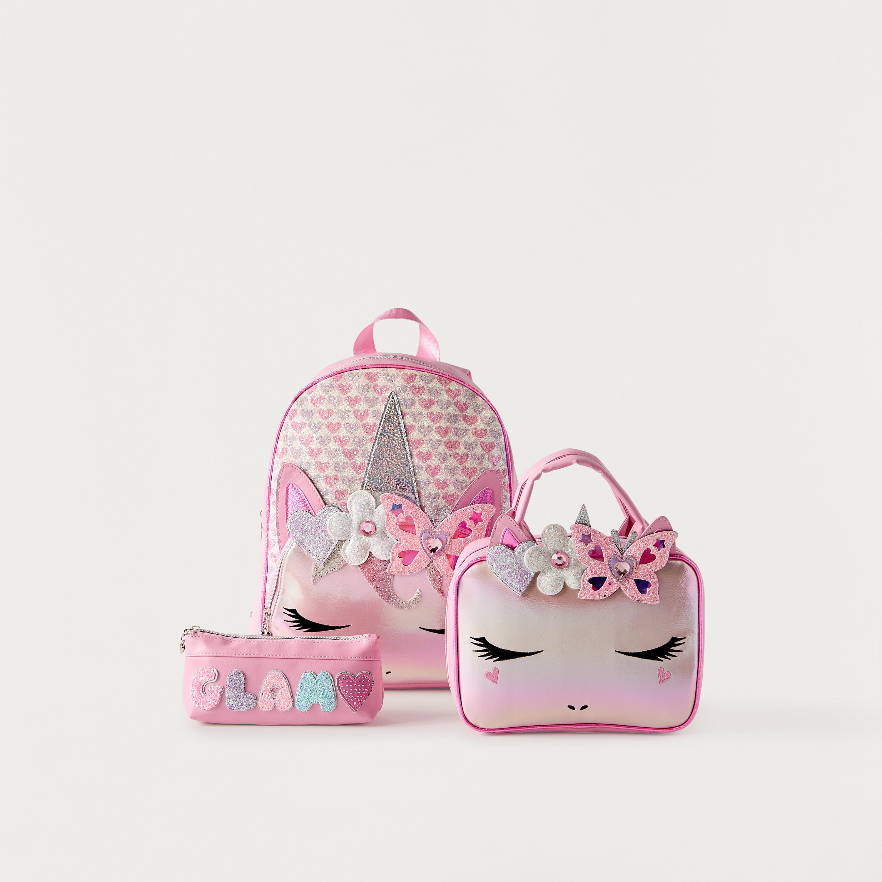 مقلمة بسحاب إغلاق وتفاصيل زخارف من أو إم جي-school-stationery-pencilcases-image-5