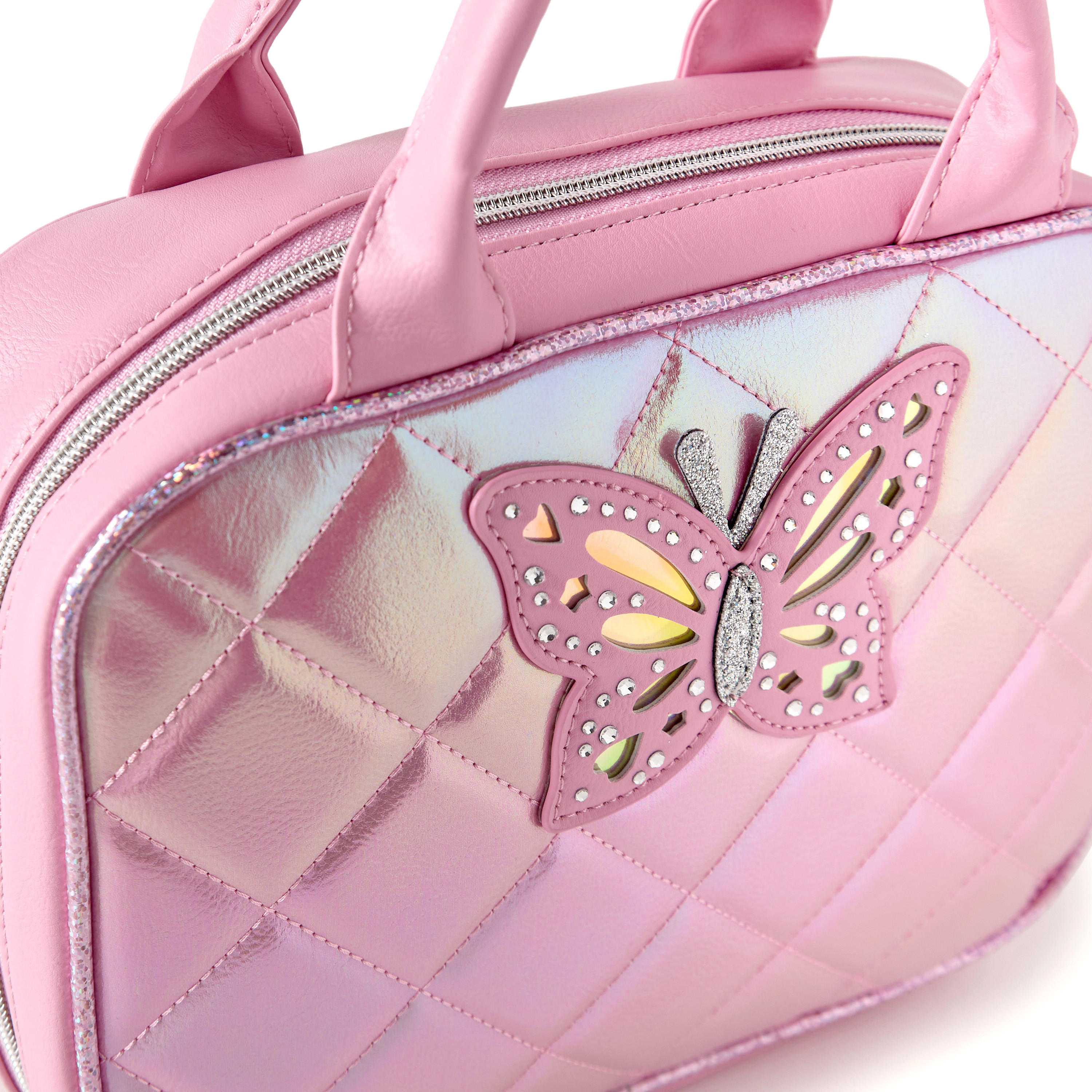 OMG Butterfly Applique Lunch Bag with Zip Closure-school-lunchessentials-lunchbags-image-3