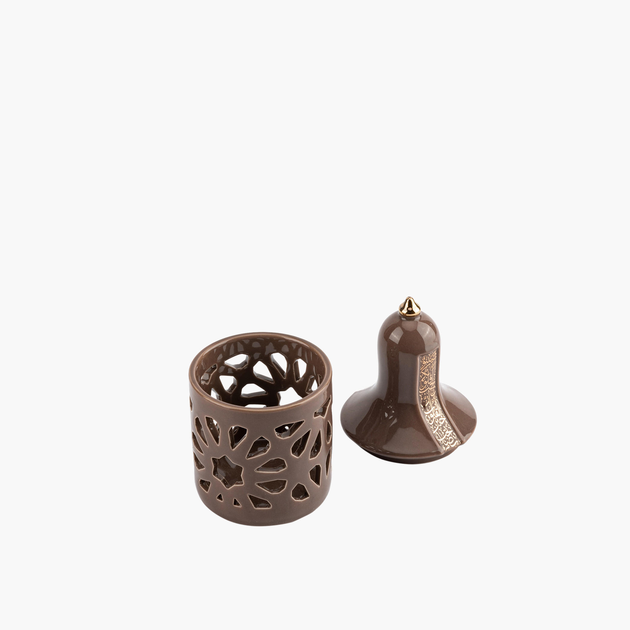 Otantik Nour Printed Porcelain Decorative Tealight Candleholder - 16 cms-household-decor-candleholdersandlanterns-image-2