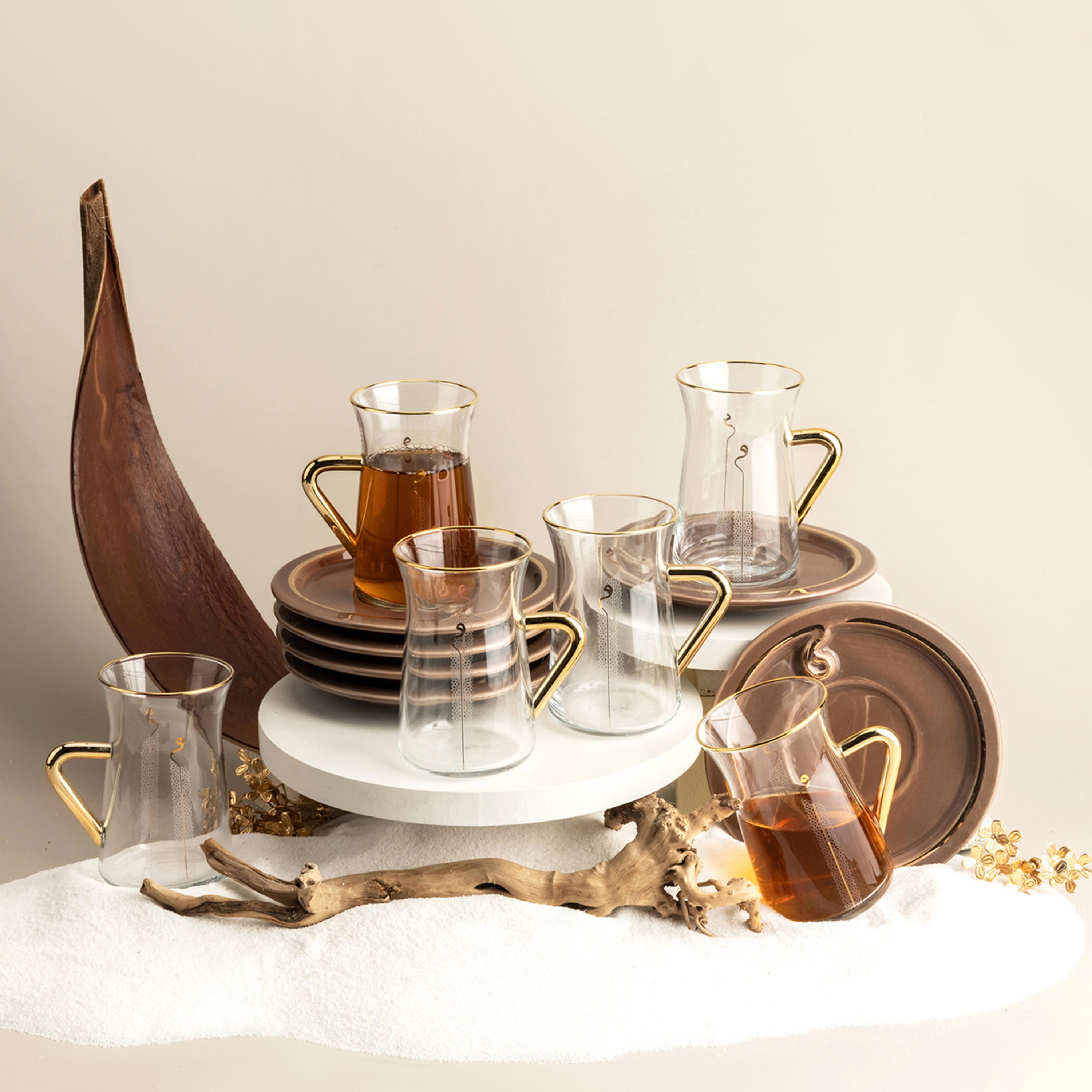 Otantik Nour 6-Piece Printed Porcelain Cup and Saucer Set - 150 ml-household-dining-teaandcoffee-teaandcoffeesets-image-1
