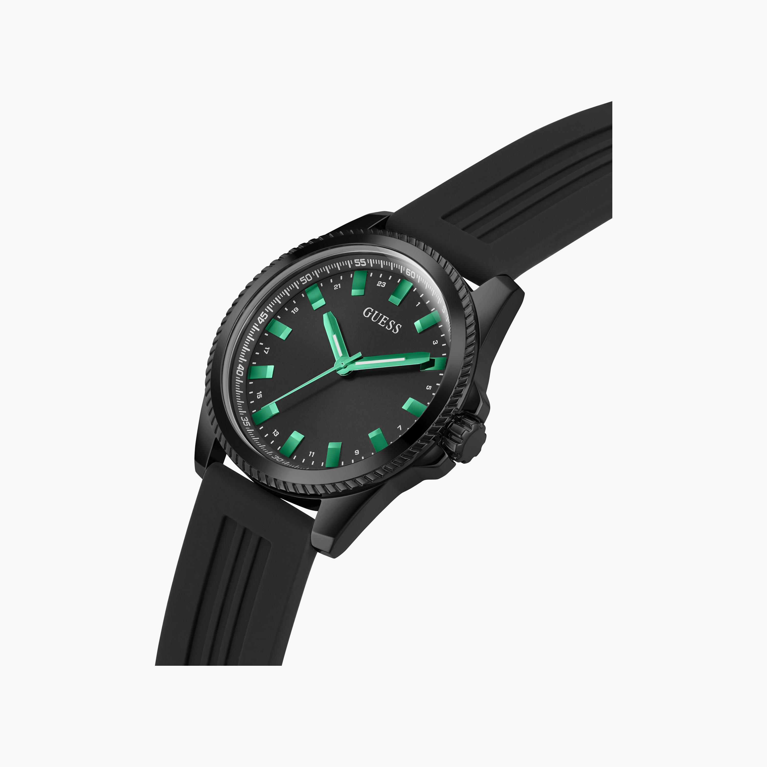 ساعة ذات انالوج من جيس بسوار من سيليكون باللون الأسود للرجال | GW0639G4-men-watchesandjewellery-watches-image-4