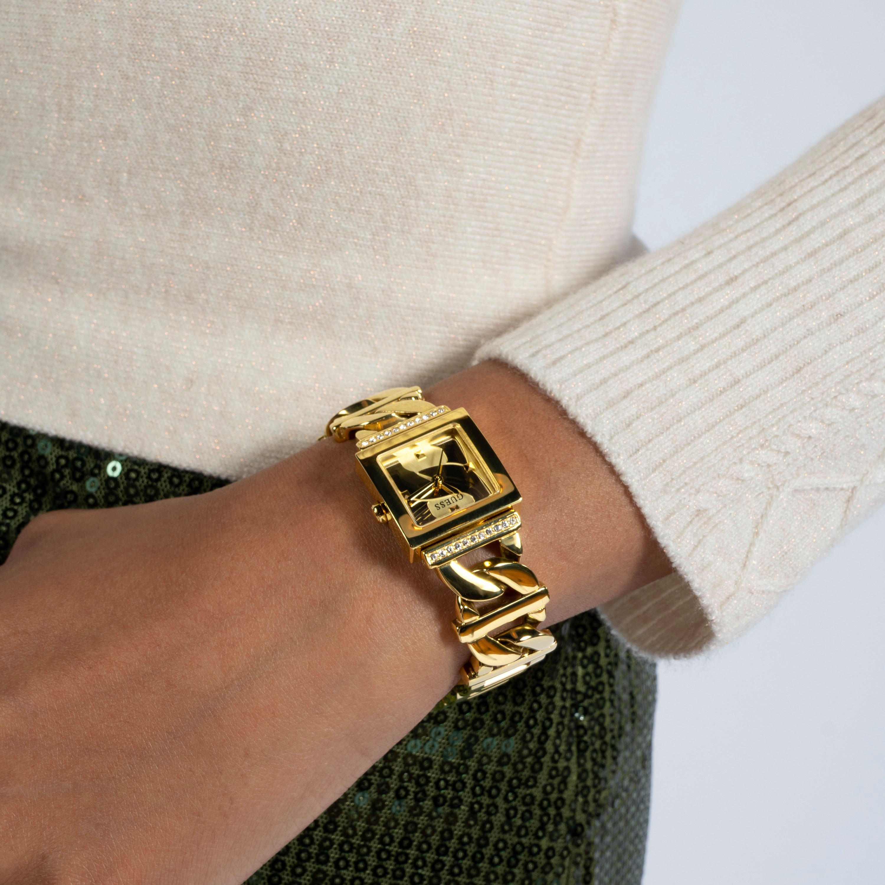 Guess Gold Analog Stainless Steel Strap Watch | GW0603L2 | 21 MM-women-watchesandjewellery-watches-image-5