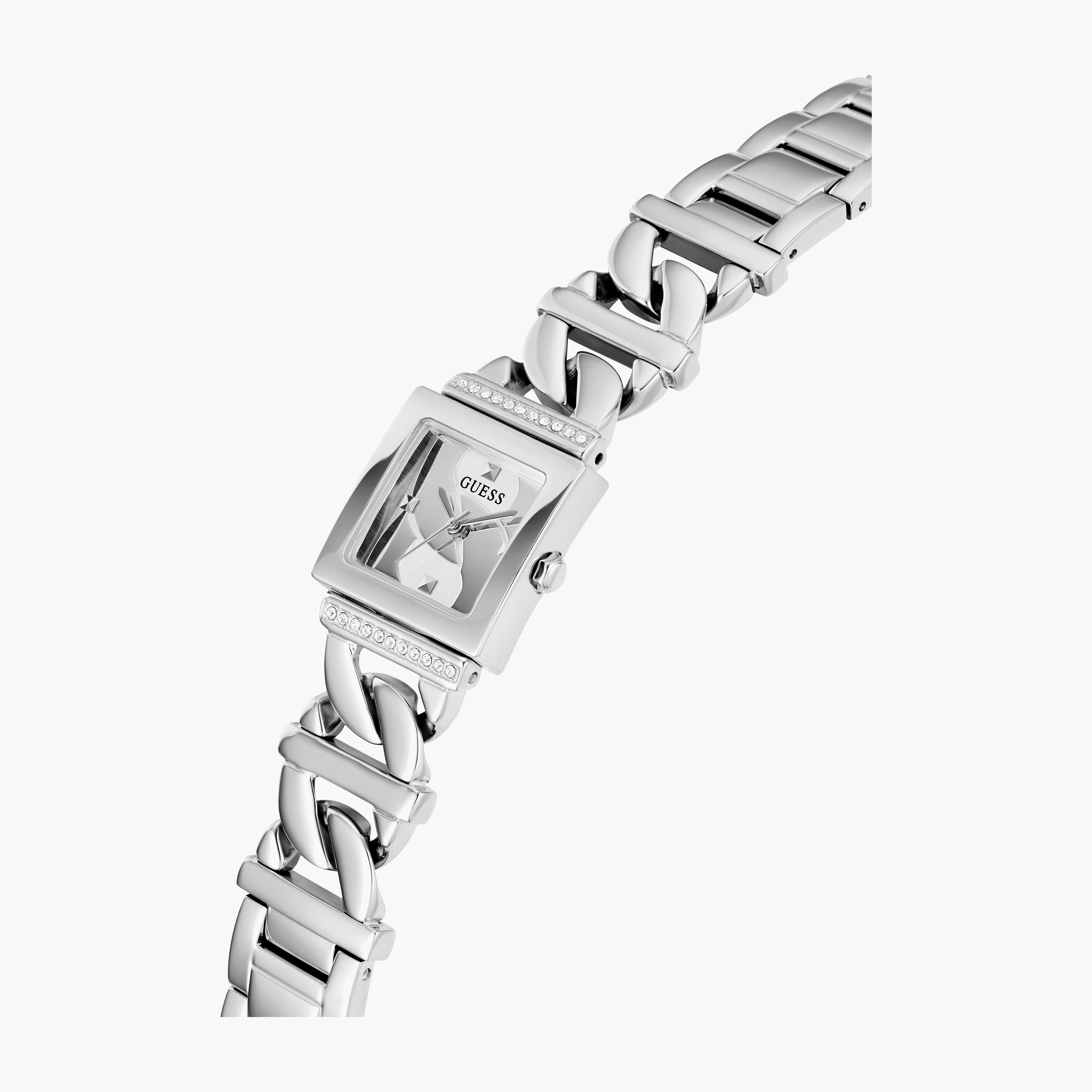Guess Silver Analog Stainless Steel Strap Watch | GW0603L1 | 21 MM-women-watchesandjewellery-watches-image-4
