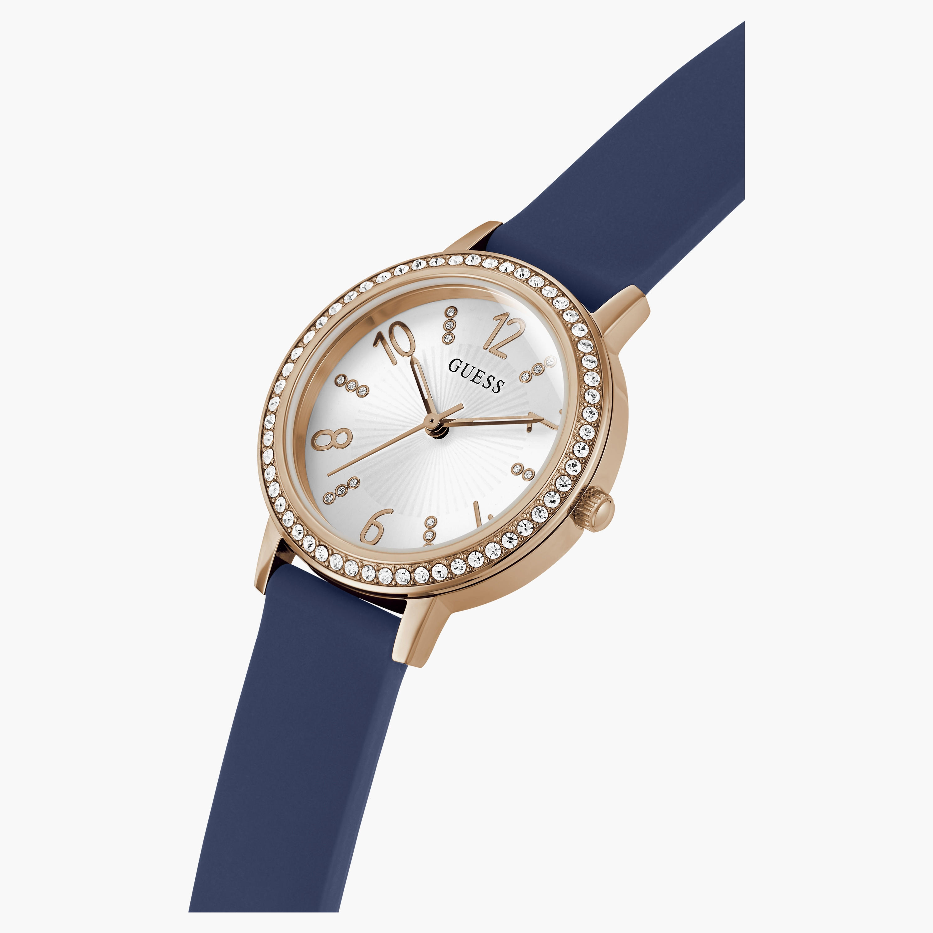 Guess Blue Analog Genuine Leather Strap Watch | GW0591L1 | 32 MM-women-watchesandjewellery-watches-image-4