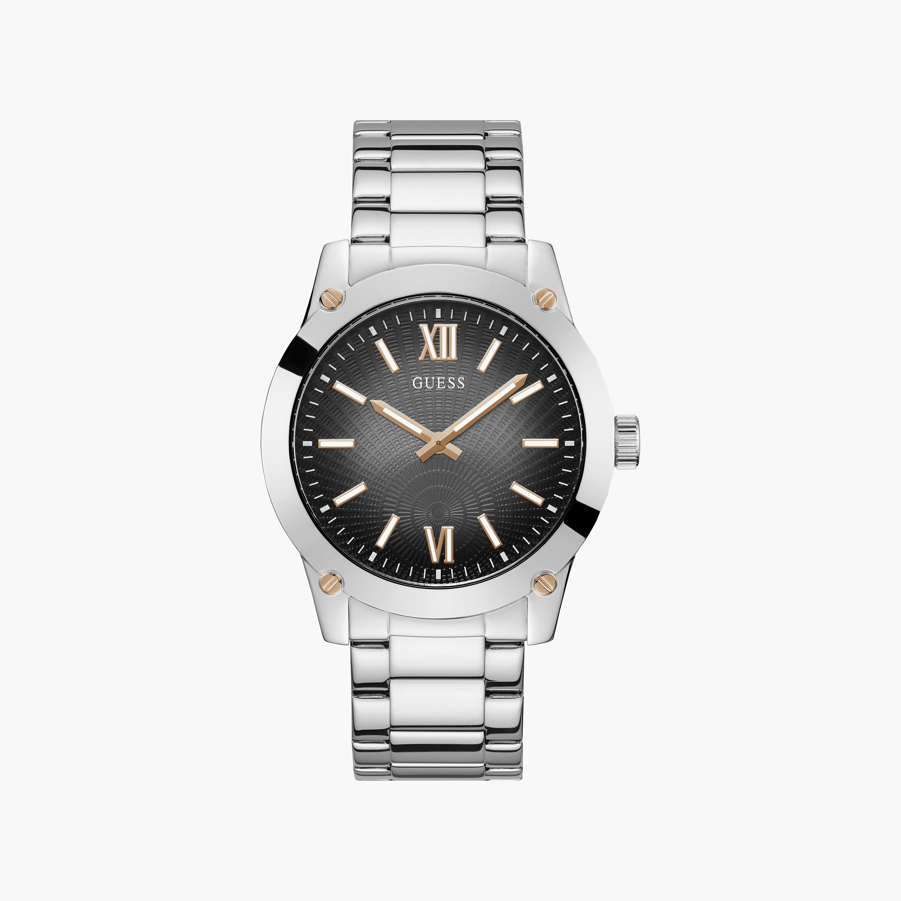ساعة أنالوج ذهبية وردية بسوار ستانلس ستيل من كينيث سكوت | K23518-RBKM-men-watchesandjewellery-watches-image-1