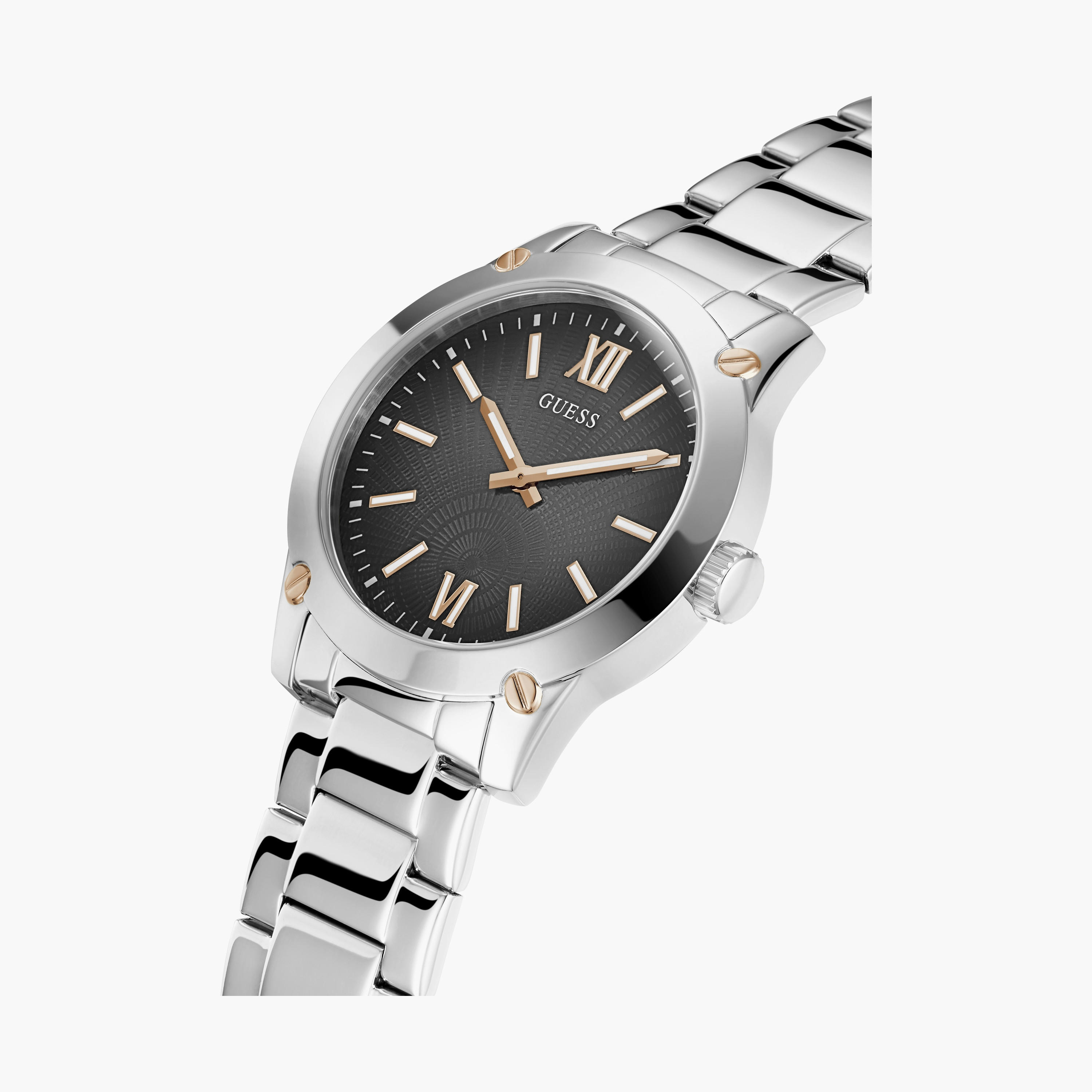 Guess Men's Silver Analog Stainless Steel Strap Watch | GW0574G1 | 44 MM-men-watchesandjewellery-watches-image-4