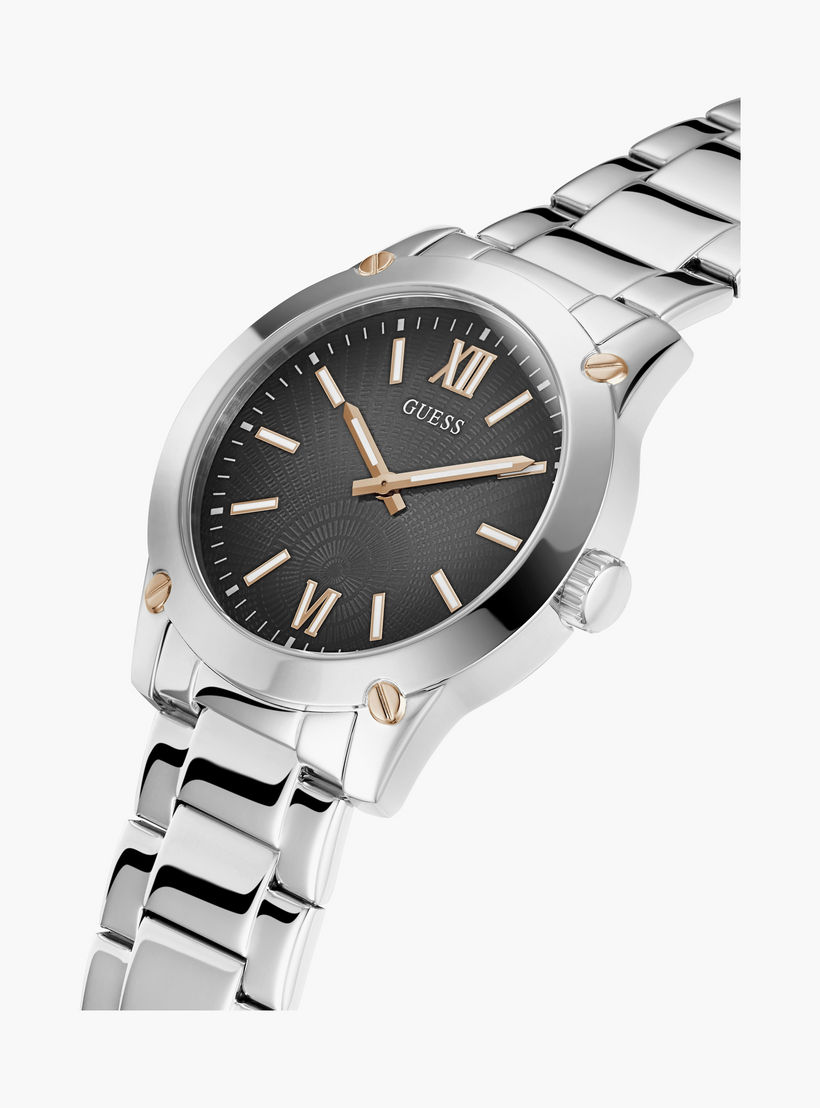 Guess Men's Silver Analog Stainless Steel Strap Watch | GW0574G1 | 44 MM-men-watchesandjewellery-watches-image-4