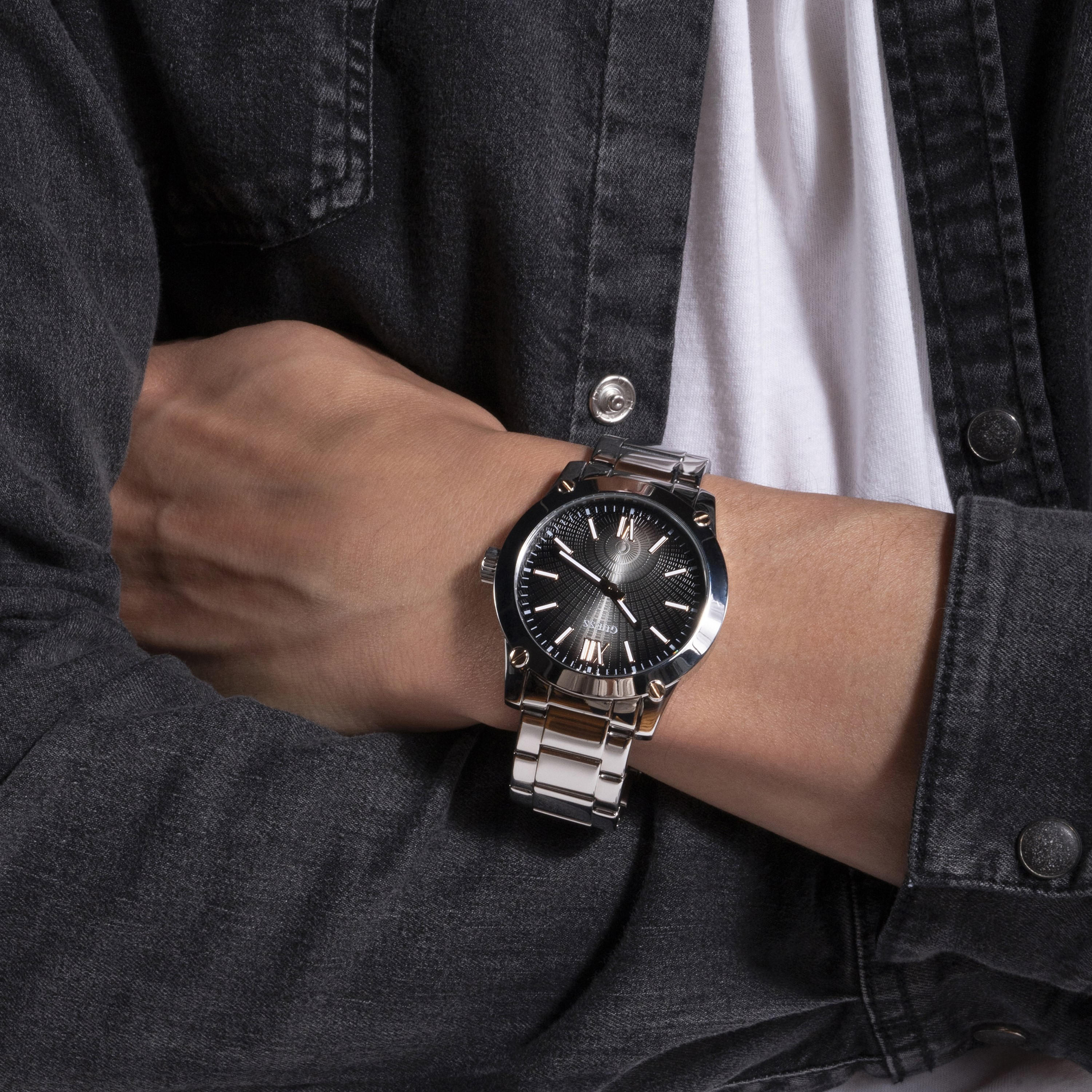 ساعة أنالوج ذهبية وردية بسوار ستانلس ستيل من كينيث سكوت | K23518-RBKM-men-watchesandjewellery-watches-image-5