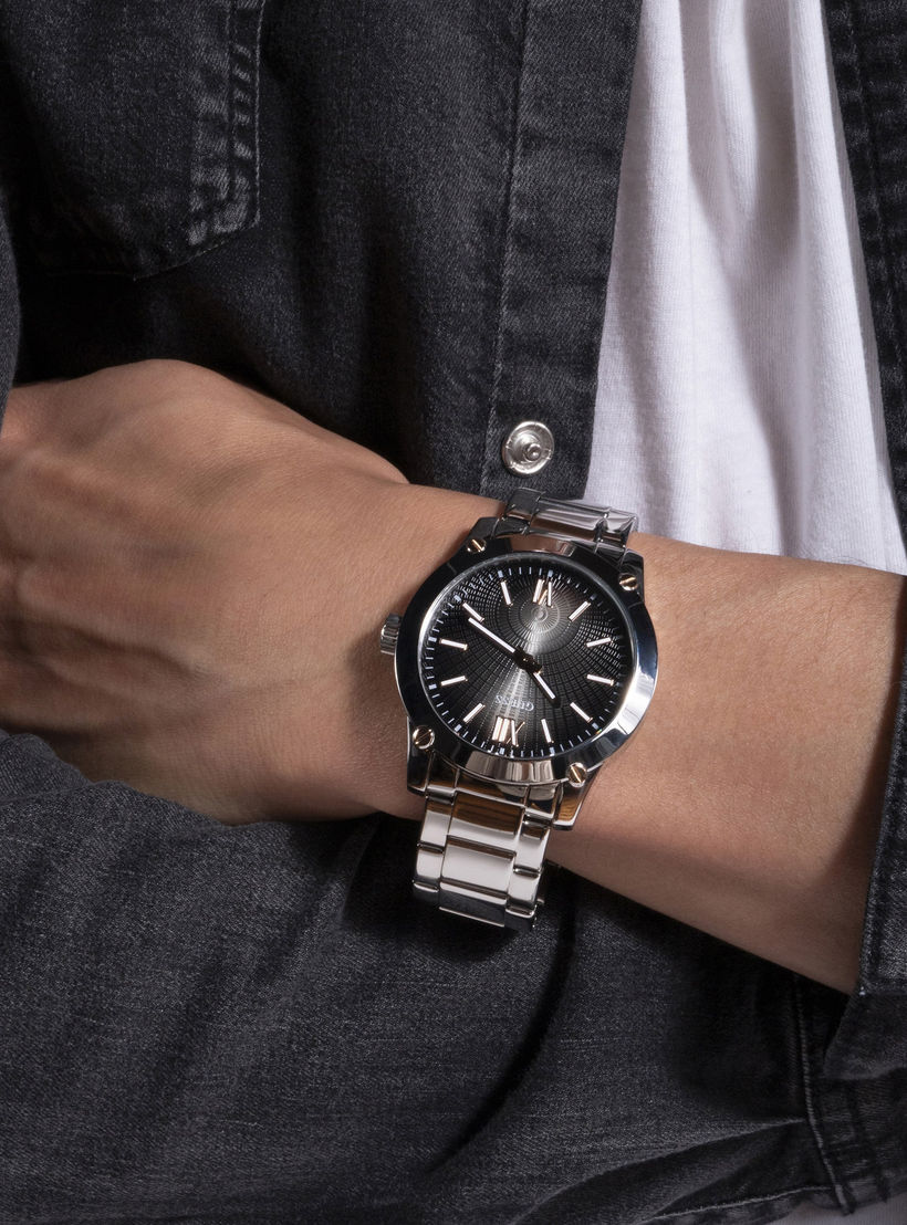 Guess Men's Silver Analog Stainless Steel Strap Watch | GW0574G1 | 44 MM-men-watchesandjewellery-watches-image-5