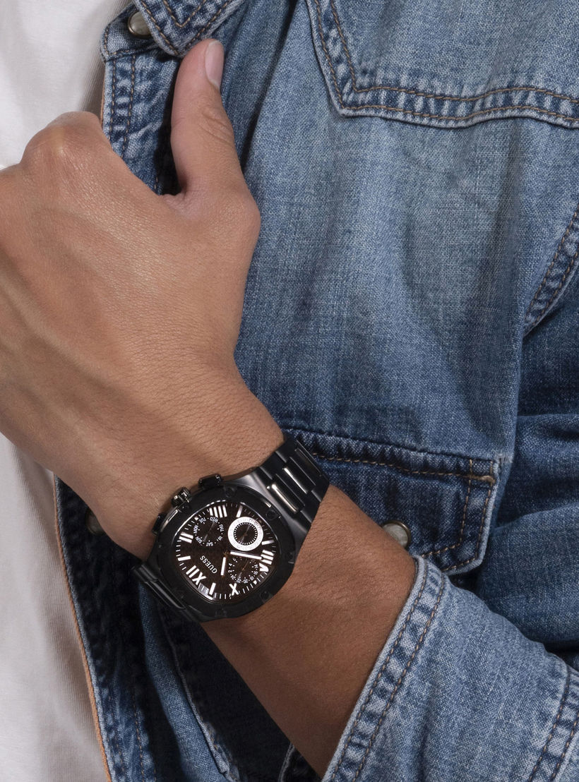 Guess Men's Black Chronograph Stainless Steel Strap Watch | GW0572G3 | 42 MM-men-watchesandjewellery-watches-image-5