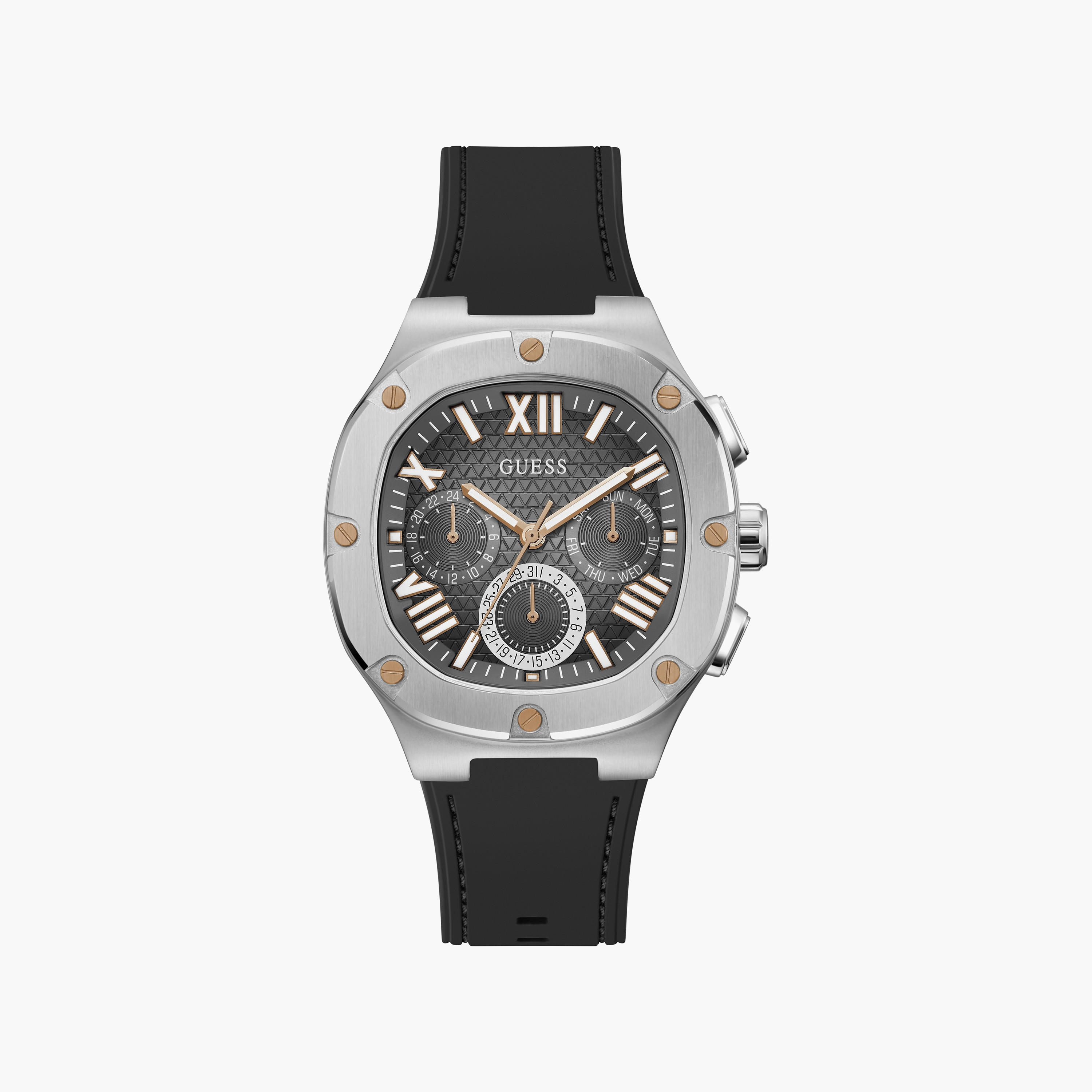 ساعة أنالوج ذهبية وردية بسوار ستانلس ستيل من كولبر جينيف | K4069241052-men-watchesandjewellery-watches-image-1