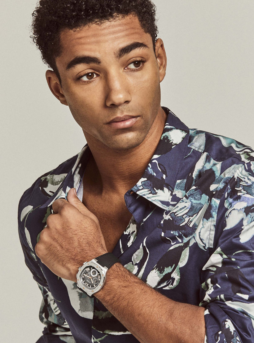 ساعة أنالوج ذهبية وردية بسوار ستانلس ستيل من كولبر جينيف | K4069241052-men-watchesandjewellery-watches-image-5